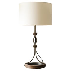 Jean-Pierre Ryckaert Iron & Leather Table Lamp