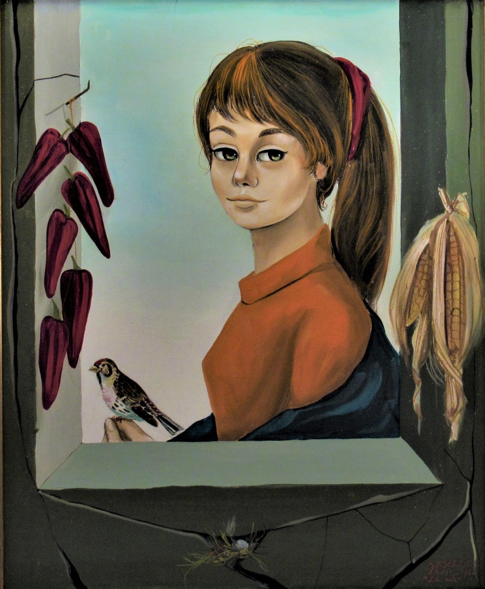 Le Nid (Il Nido) - Painting di Jean Pierre Serrier 