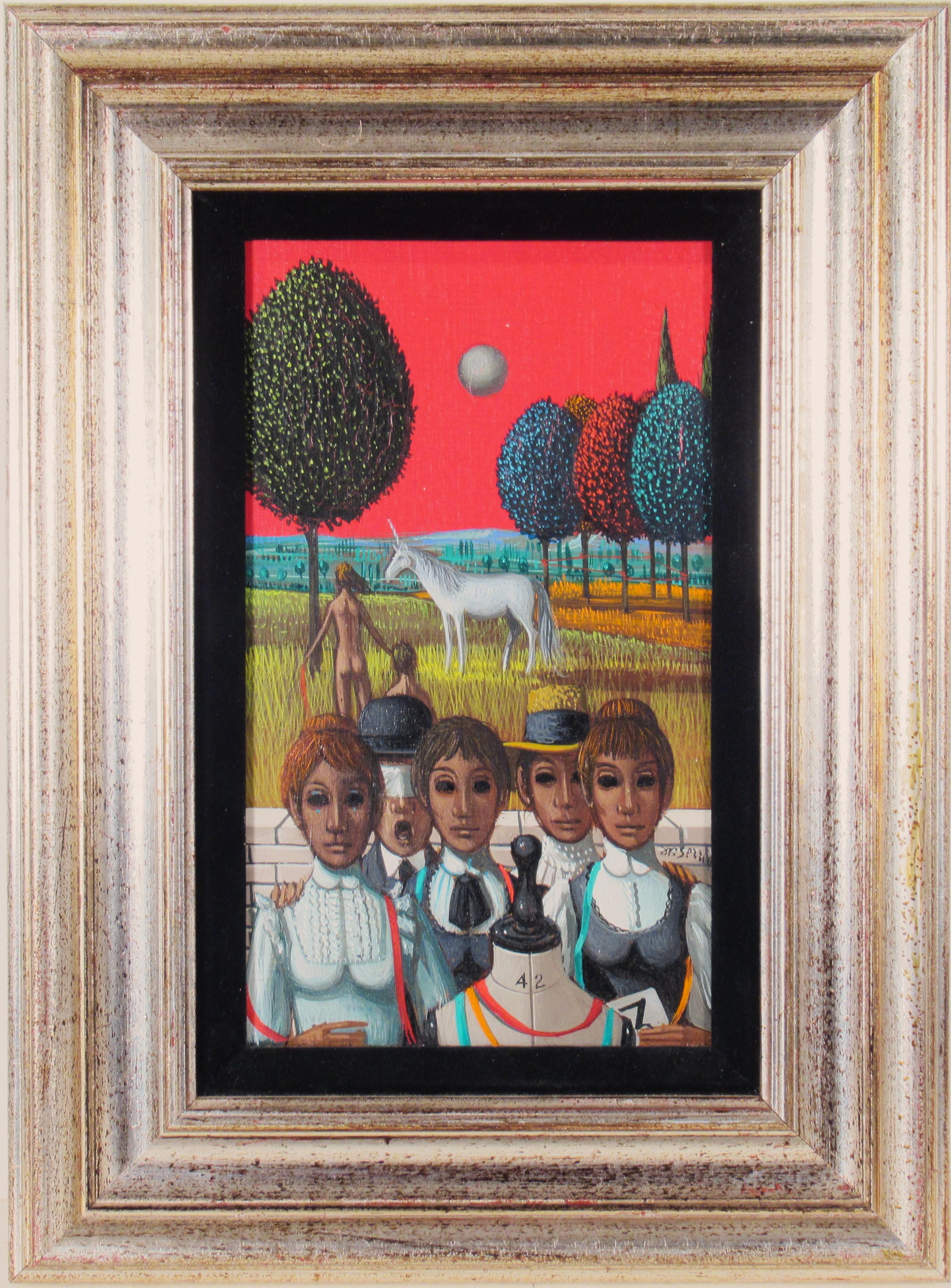 Dittico Miroirs (Specchi) - Painting Surrealismo di Jean Pierre Serrier 