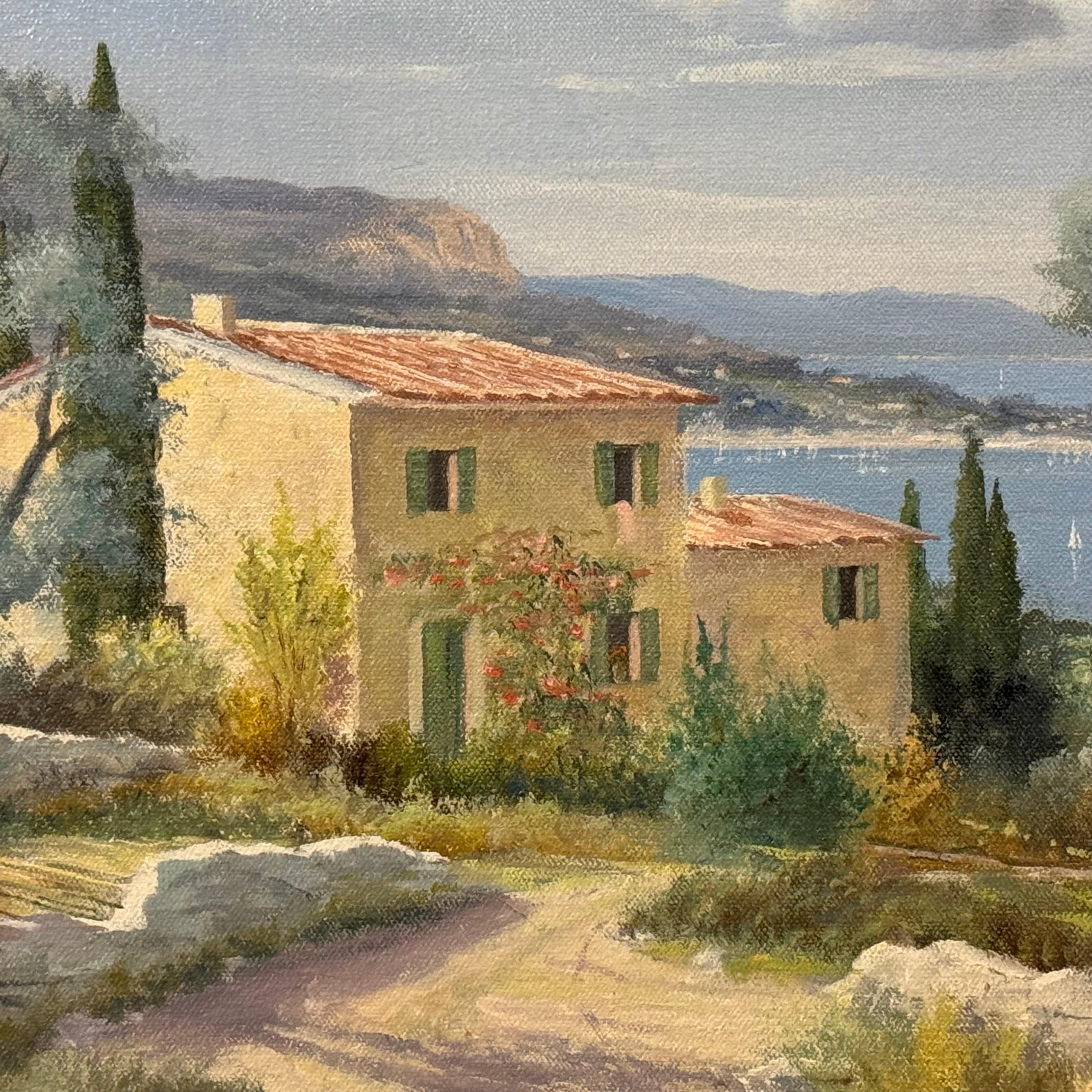 Scena costiera mediterranea con proprietà rurale e alberi nella campagna francese in vendita 5
