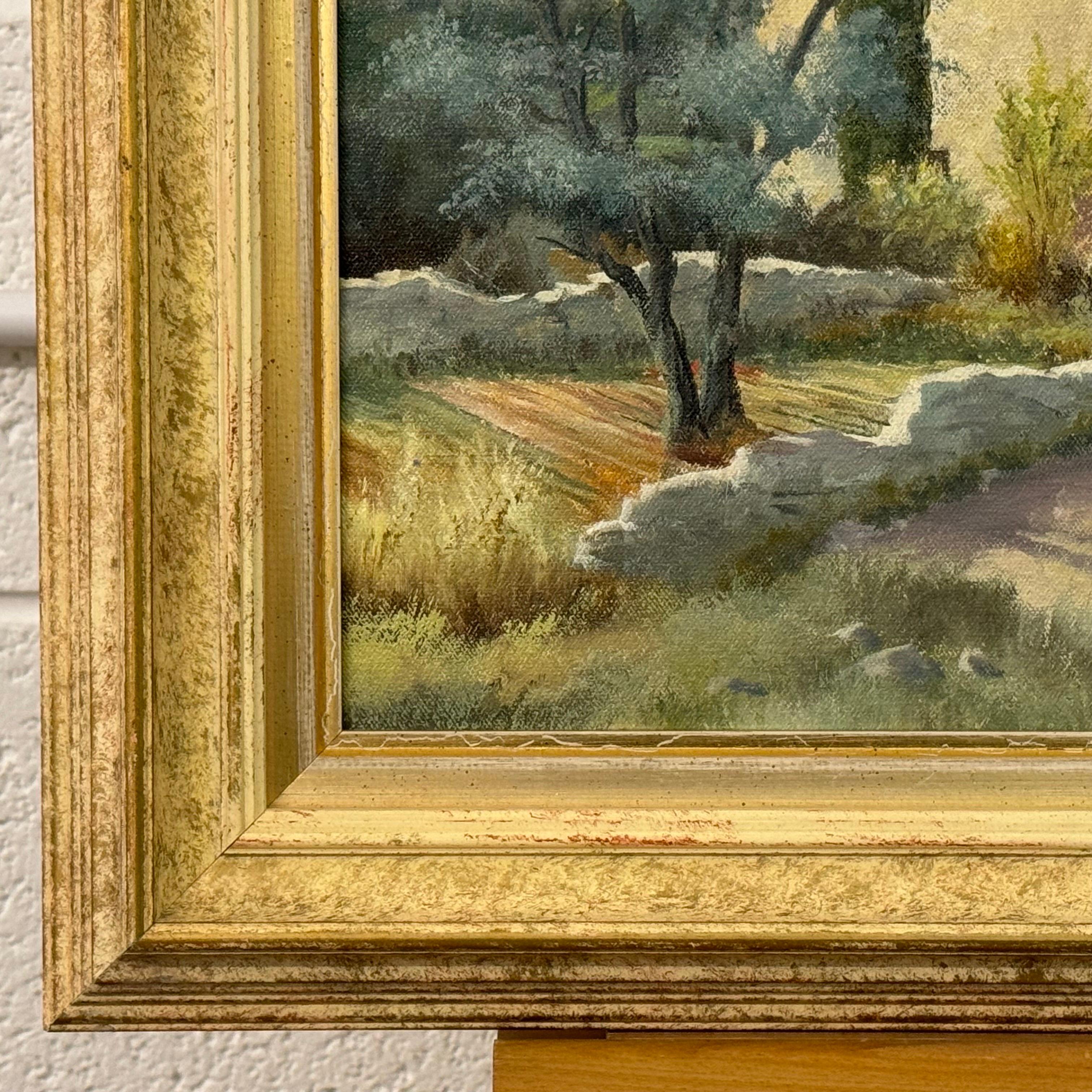 Scena costiera mediterranea con proprietà rurale e alberi nella campagna francese in vendita 1
