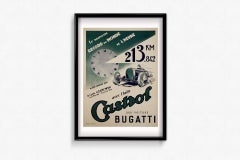 Original 1933 poster by the artist J. Pillod - Castrol-Bugatti