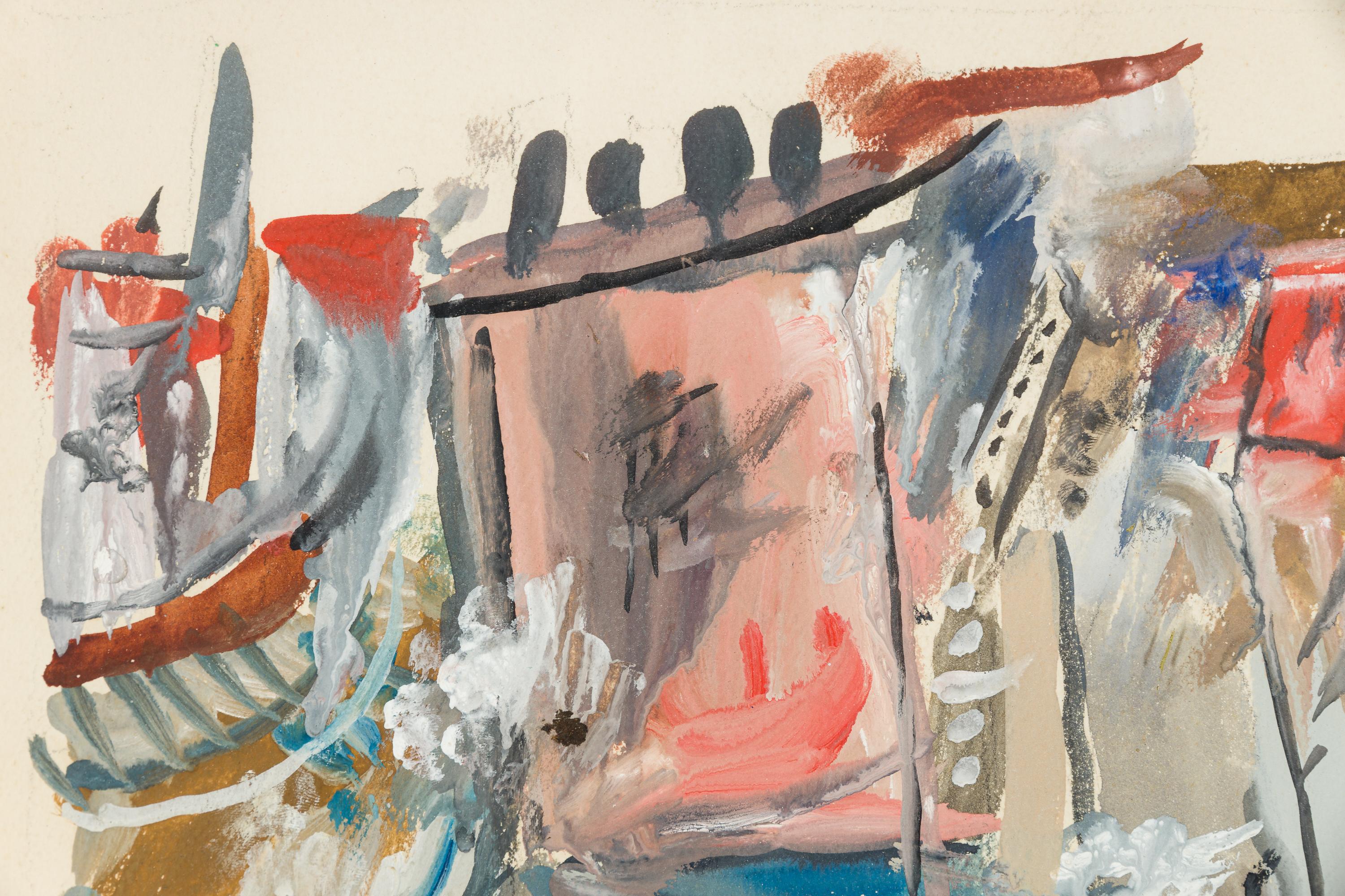 Blick auf die Straße - Painting di Jean Pougny (Ivan Puni)