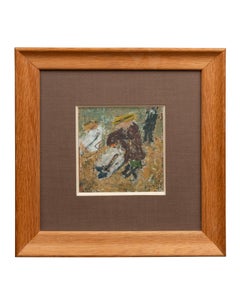 Jean Pougny (1890 - 1956). Am Strand, um 1950. Öl auf Leinwand. Unterschrieben.