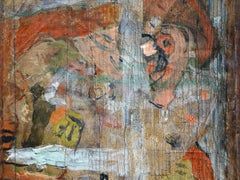 Le Chaise - Expressionist Oil, Chair in Interior by Jean Albert Pougny