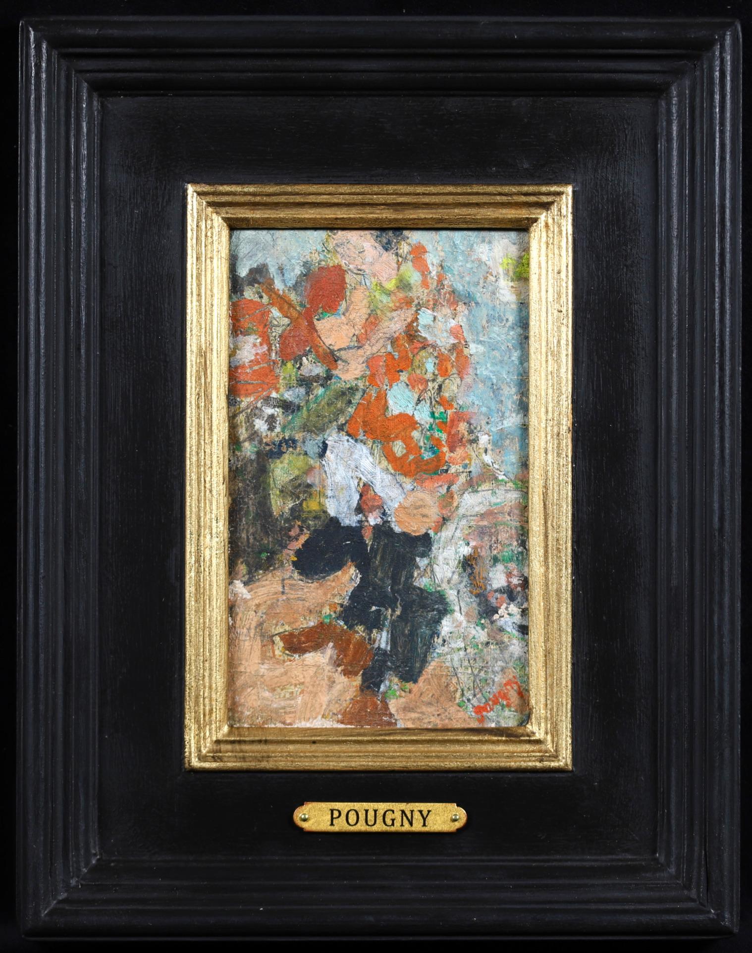 Jean Pougny (Ivan Puni) Figurative Painting - Le Violoniste - Expressionist Oil, Portrait of a Violinist by Jean Albert Pougny