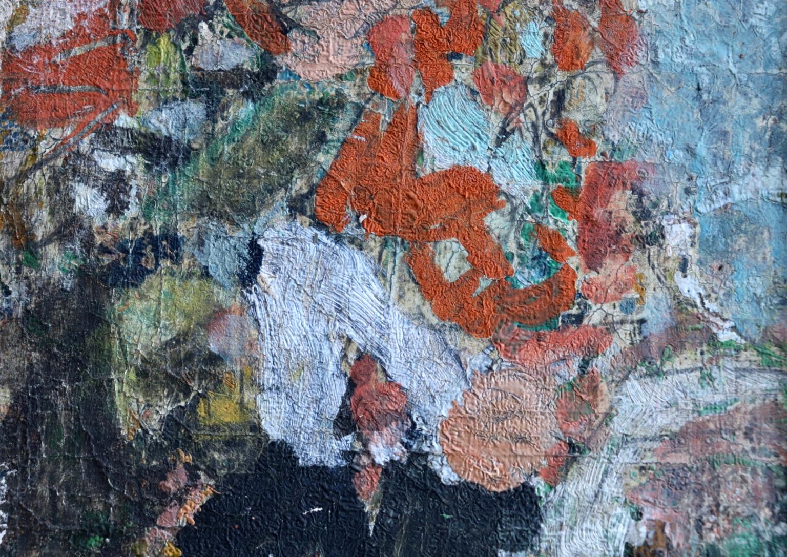 Jean Pougny Le Violoniste Expressionist Oil, Portrait of a