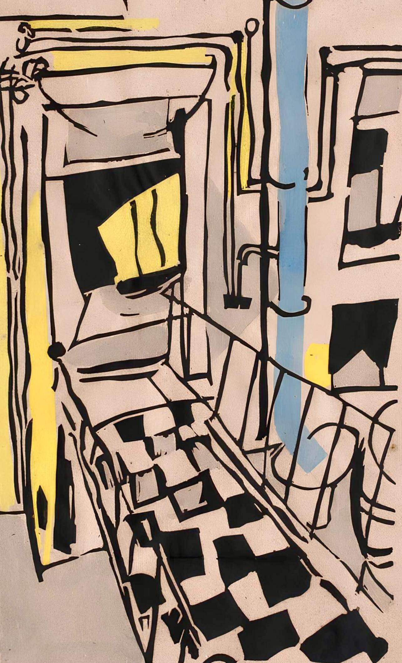 Pougny, Composition, Pougny, dix linogravures originales, 1914-1920 (after) - Print by Jean Pougny (Ivan Puni)
