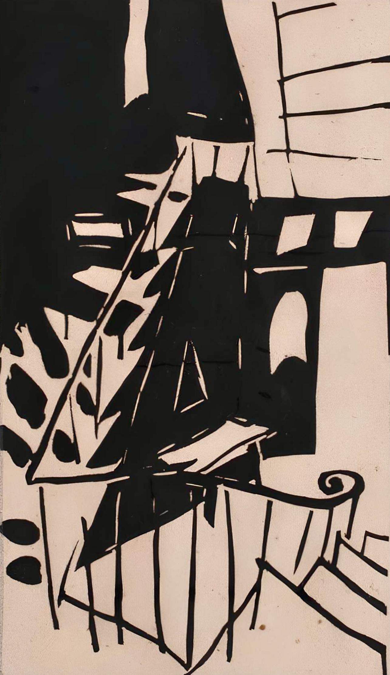 Pougny, Composition, Pougny, dix linogravures originales, 1914-1920 (after) - Print by Jean Pougny (Ivan Puni)