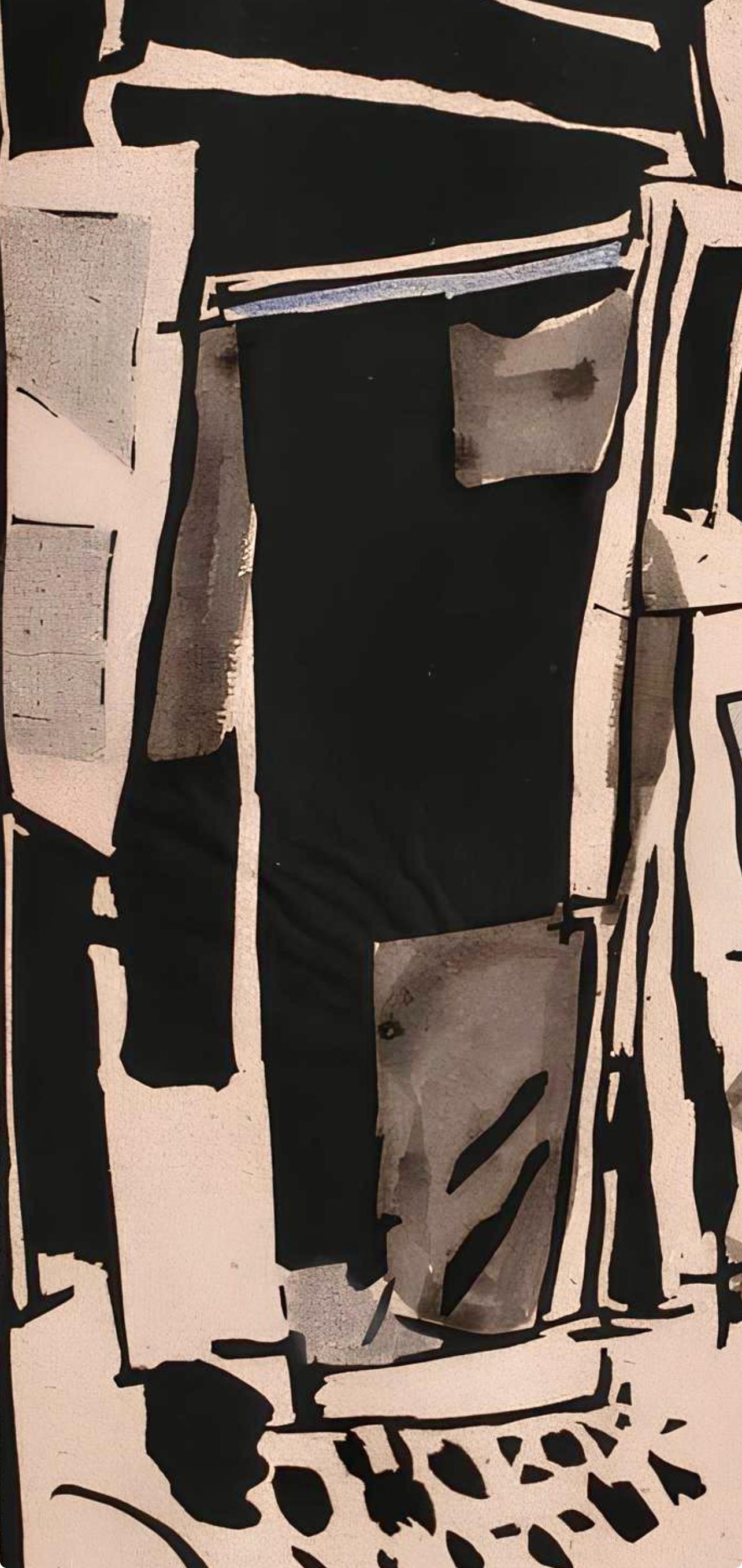 Pougny, Composition, Pougny, dix linogravures originales, 1914-1920 (after) - Cubist Print by Jean Pougny (Ivan Puni)