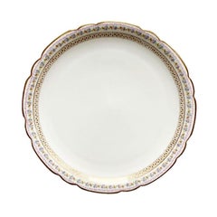 Jean Pouyat per Limoges, set di piatti da insalata in oro e rosa, set di 6, XIX secolo