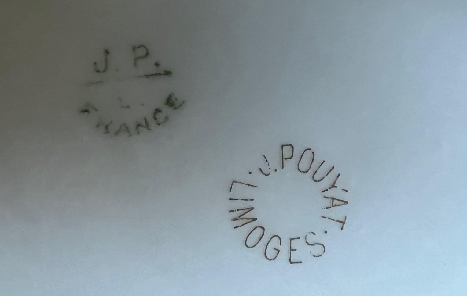 Late 19th Century Jean Pouyat Limoges Salad / Dessert Plates-Set of 8, circa 1890s