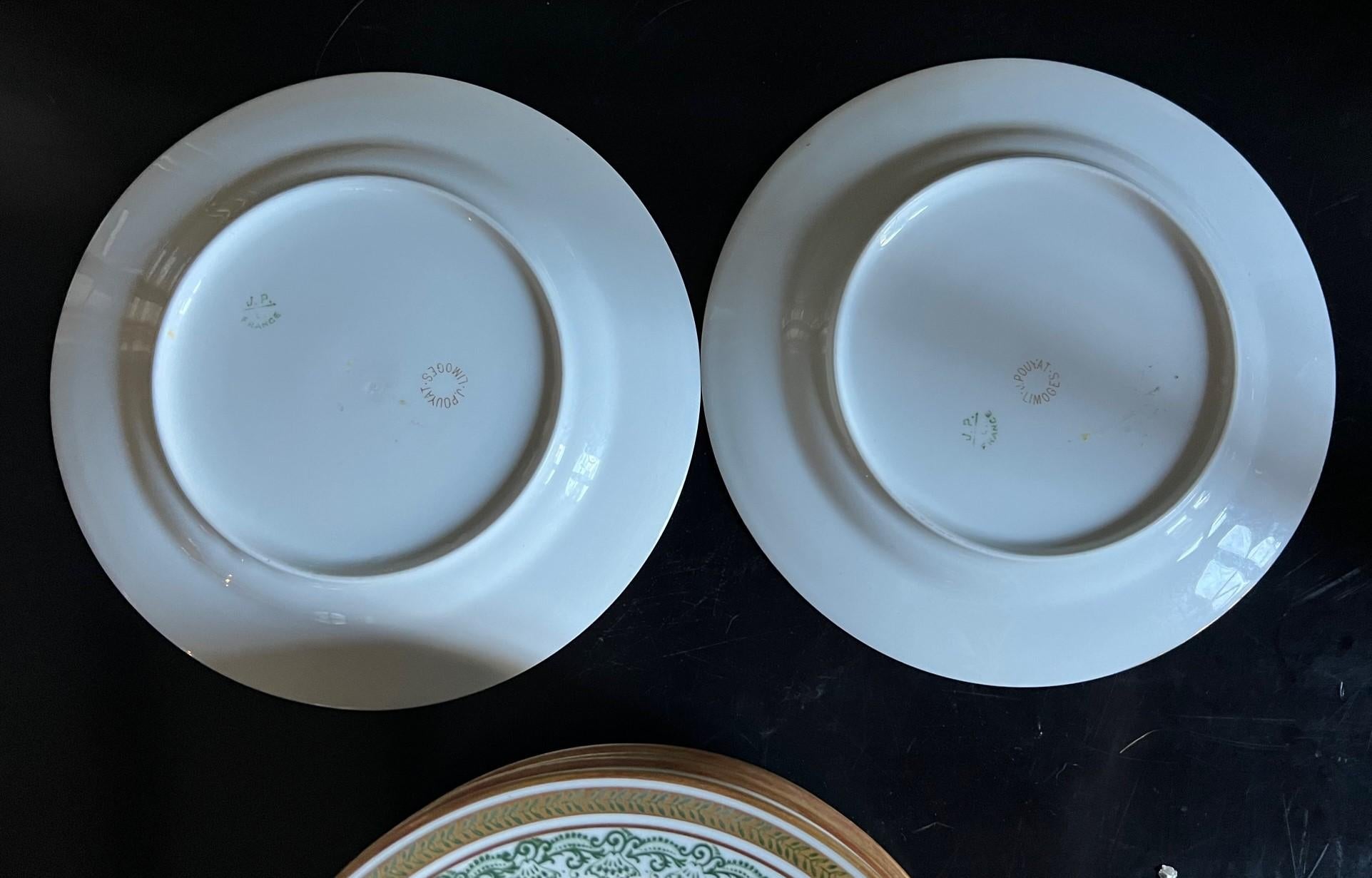 Porcelain Jean Pouyat Limoges Salad / Dessert Plates-Set of 8, circa 1890s