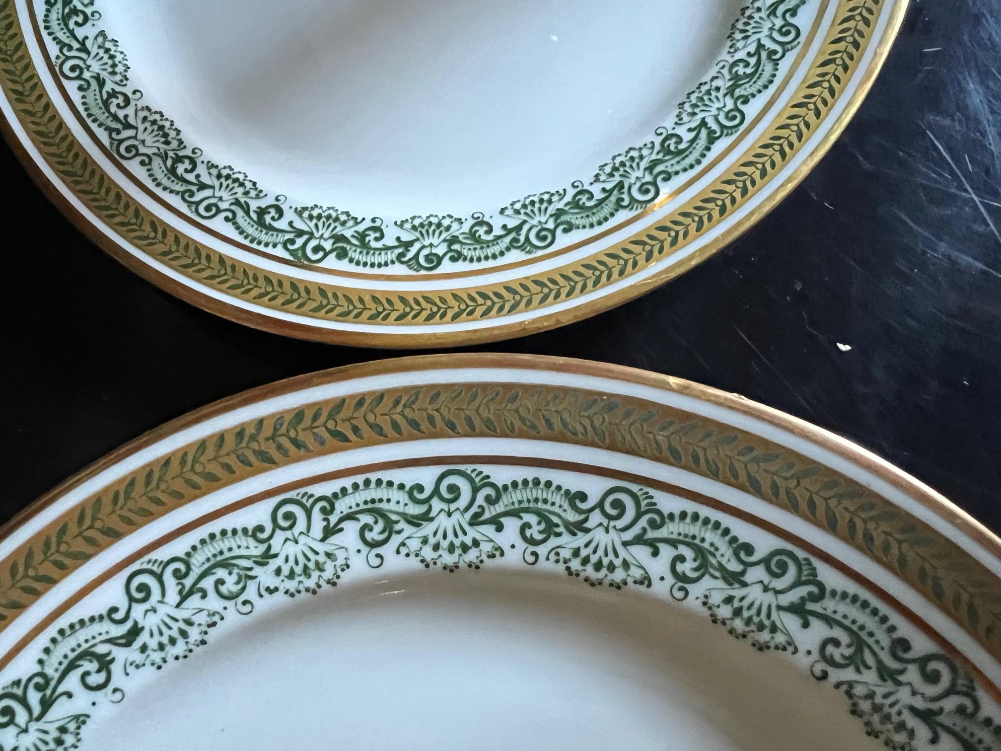 Jean Pouyat Limoges Salad / Dessert Plates-Set of 8, circa 1890s In Good Condition In Ross, CA