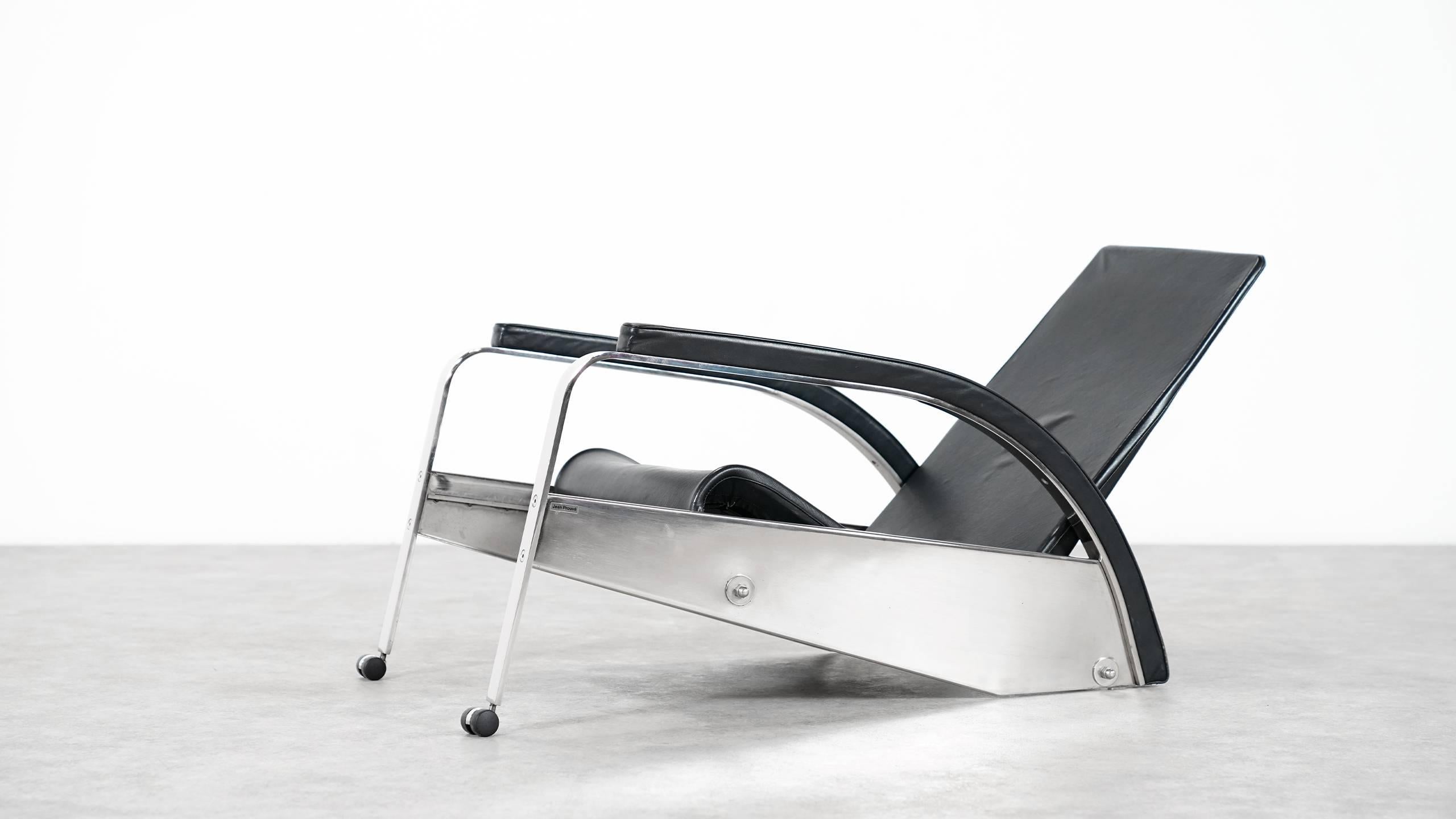 Steel Jean Prouvé, Grand Repos Lounge Chair for Tecta, Germany