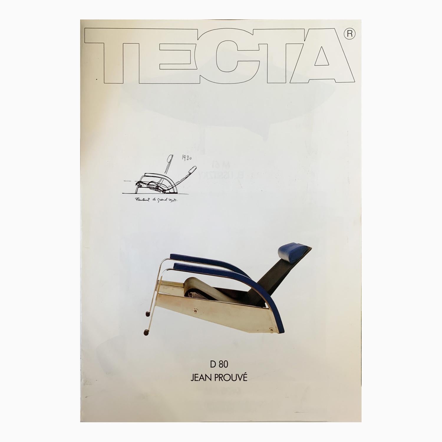 Jean Prouvé (1901-1984) Grand Repos armchair (creation 1930) Tecta ed., c.1985 For Sale 4