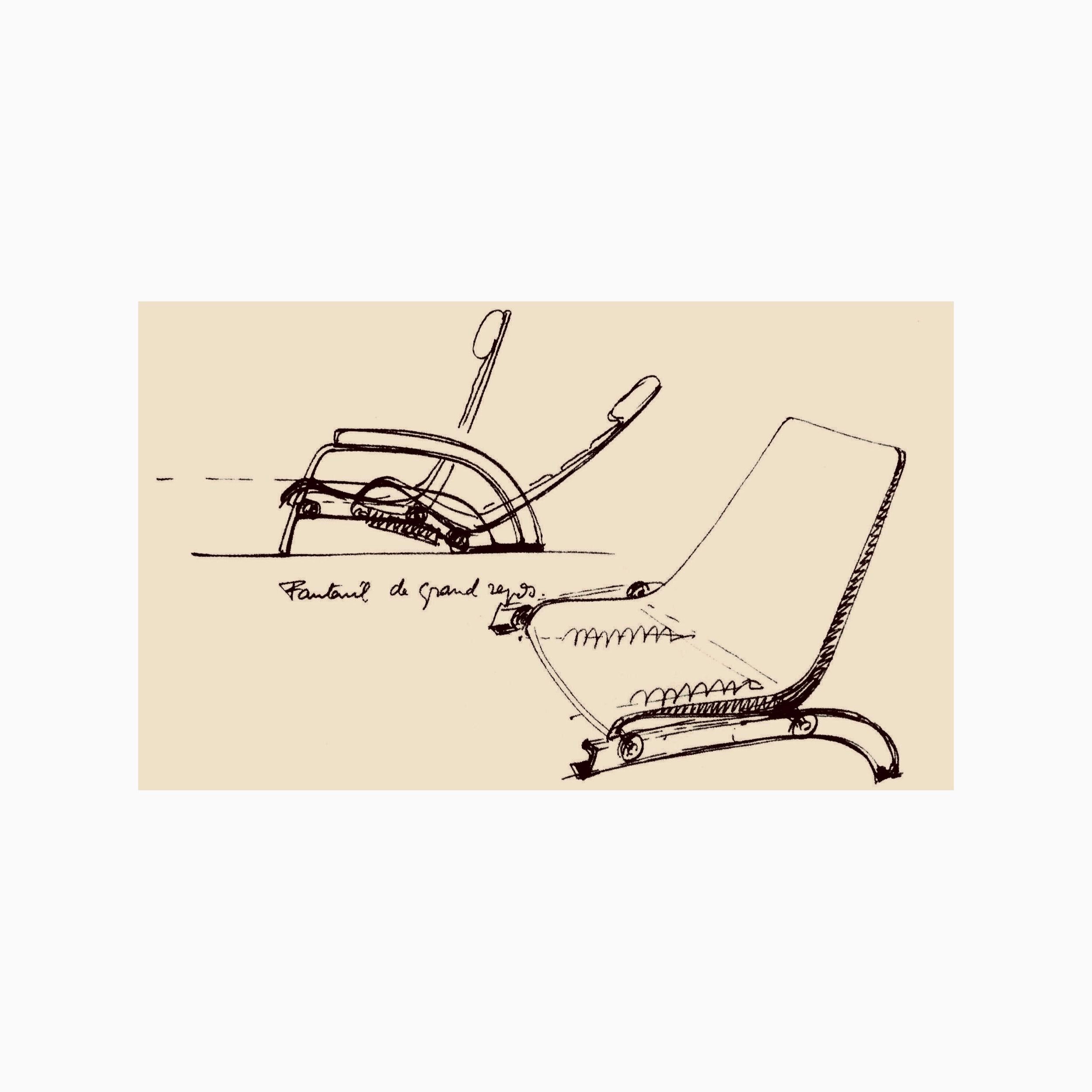Jean Prouvé (1901-1984) Grand Repos armchair (creation 1930) Tecta ed., c.1985 For Sale 5