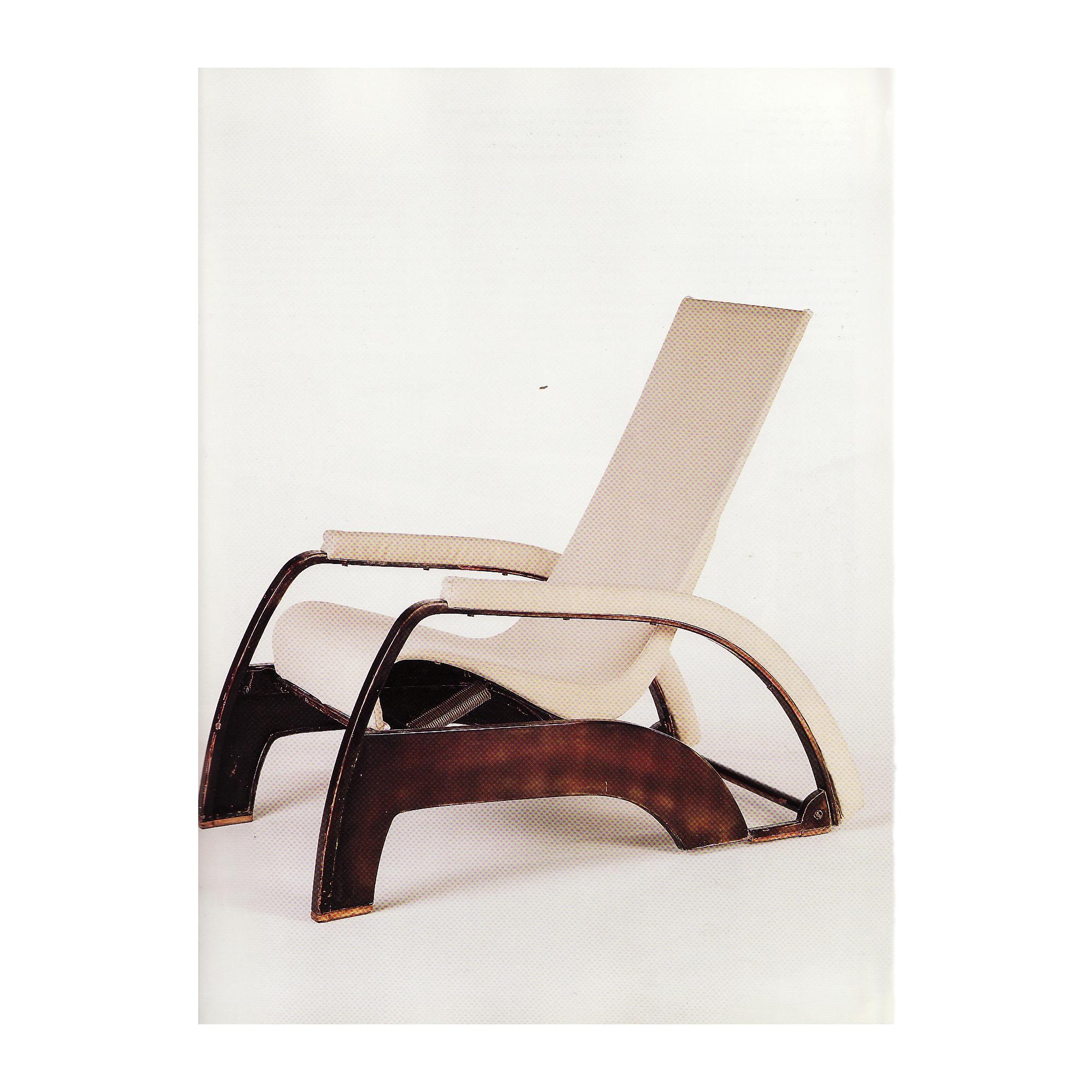 Jean Prouvé (1901-1984) Grand Repos armchair (creation 1930) Tecta ed., c.1985 For Sale 6