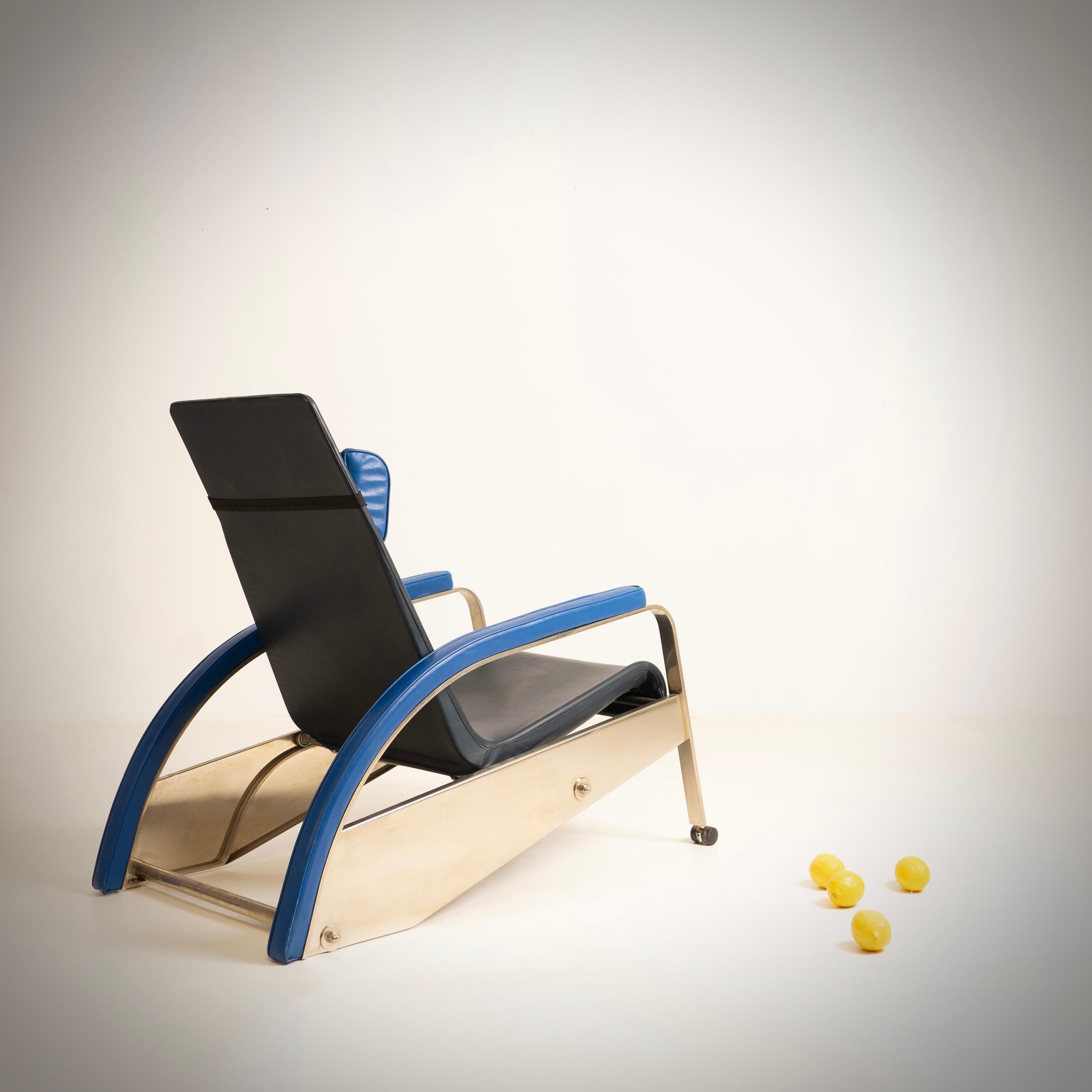 German Jean Prouvé (1901-1984) Grand Repos armchair (creation 1930) Tecta ed., c.1985 For Sale