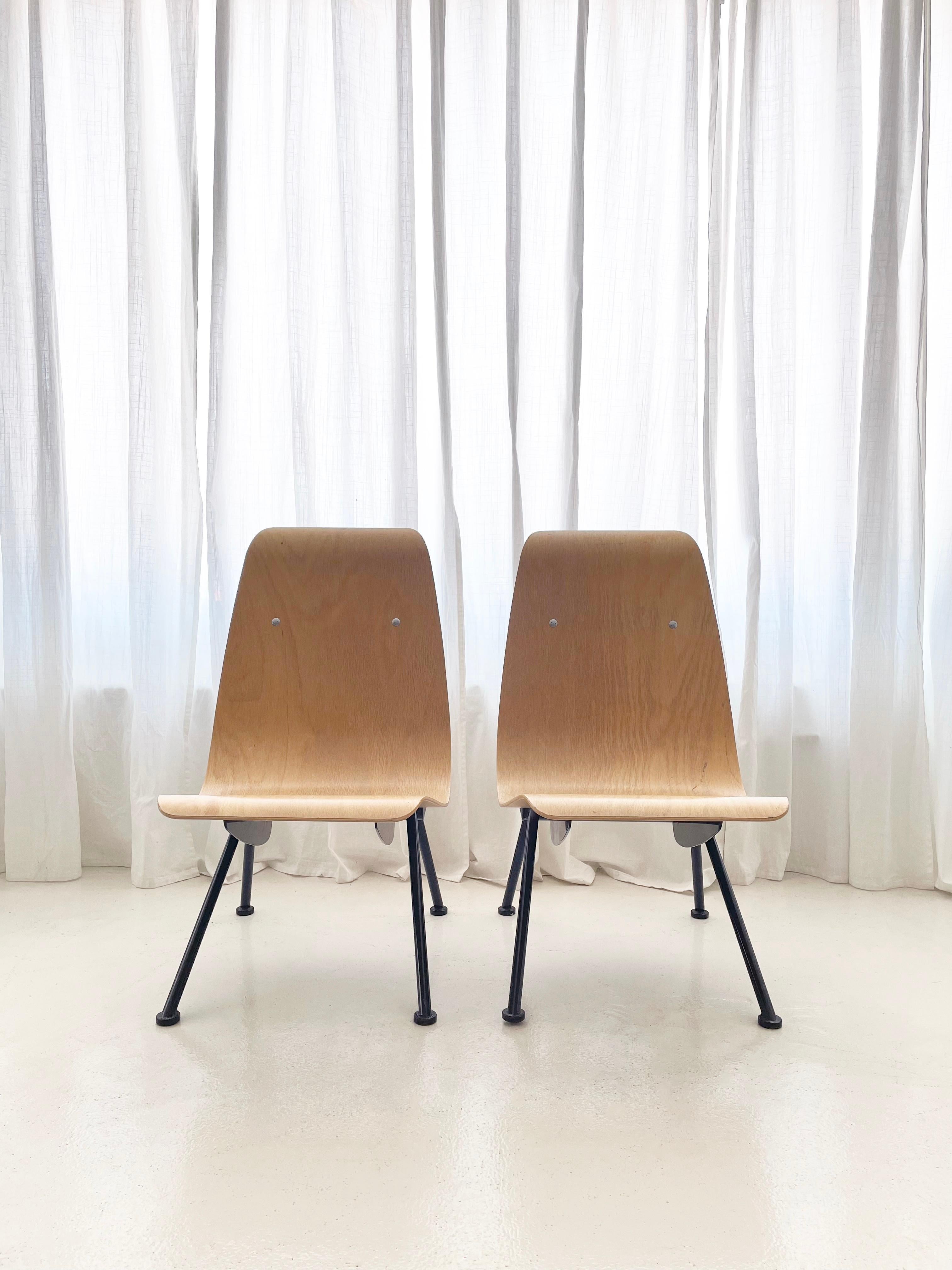 American Jean Prouvé Antony Chairs, 2002 Vitra edition. with original tags, Set of 2 For Sale