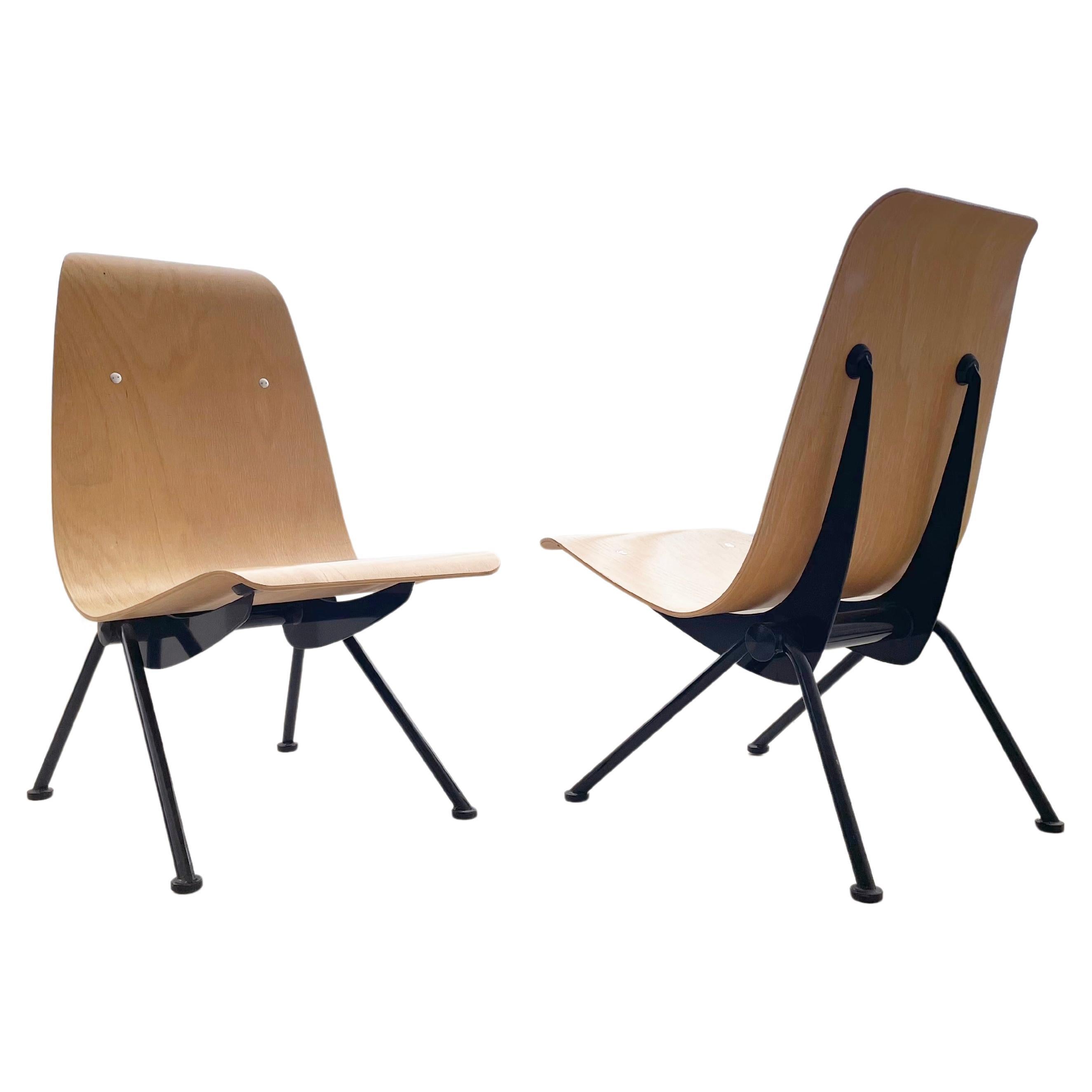 Jean Prouvé Antony Chairs, 2002 Vitra edition. with original tags, Set of 2 For Sale