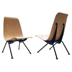 Jean Prouvé Antony Chairs, 2002 Vitra edition. with original tags, Set of 2