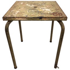 Jean Prouve Attributed Cafe Metal Table in Green