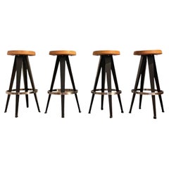 Jean Prouvé Bar stools (after) set of 4x or individual 