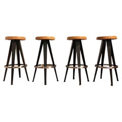 Jean Prouvé Tabourets de bar (after) set of 4x or individual 