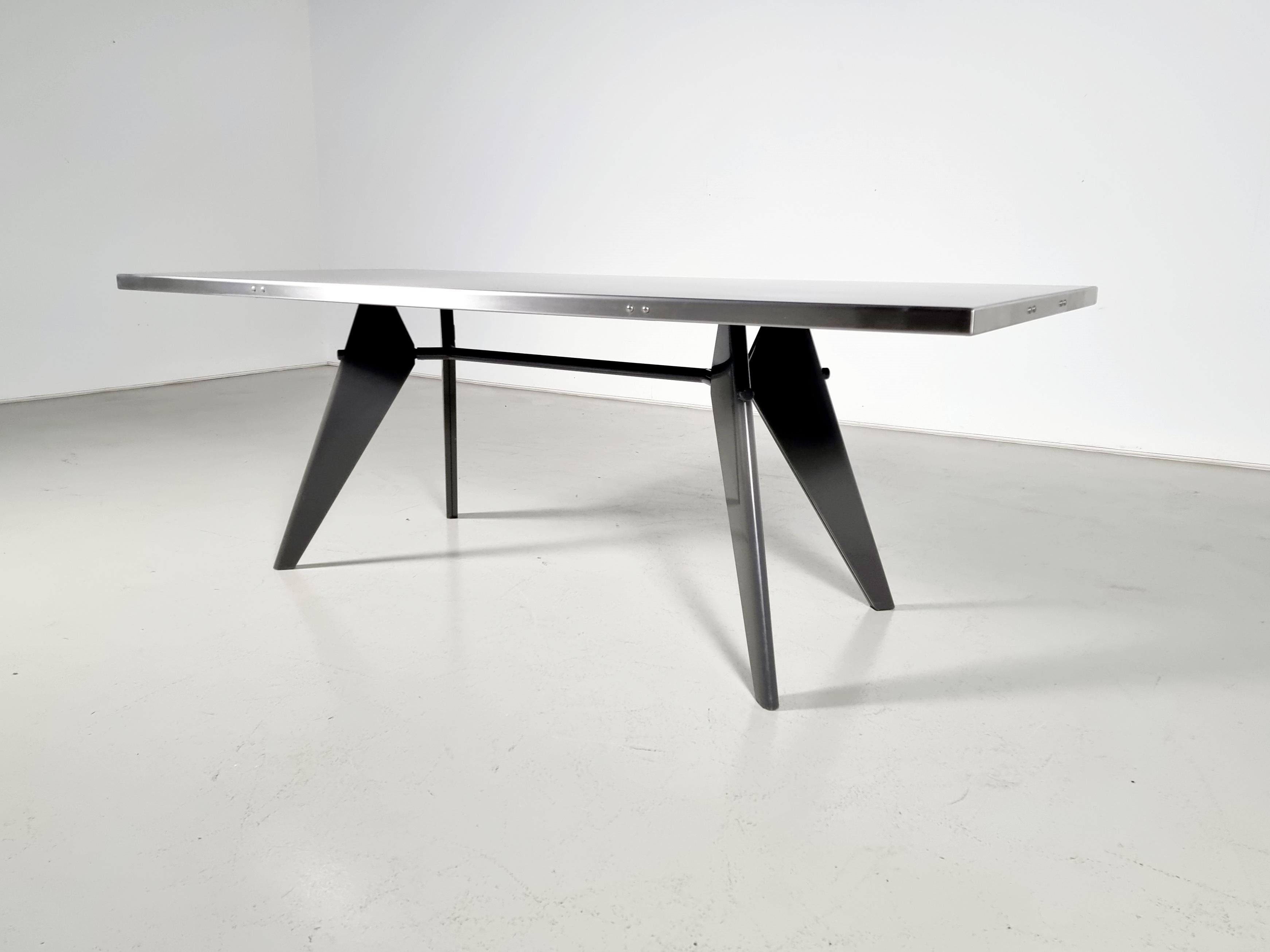 Steel Jean Prouve by G-Star Raw for Vitra S.A.M. Tropique Table with matching chairs