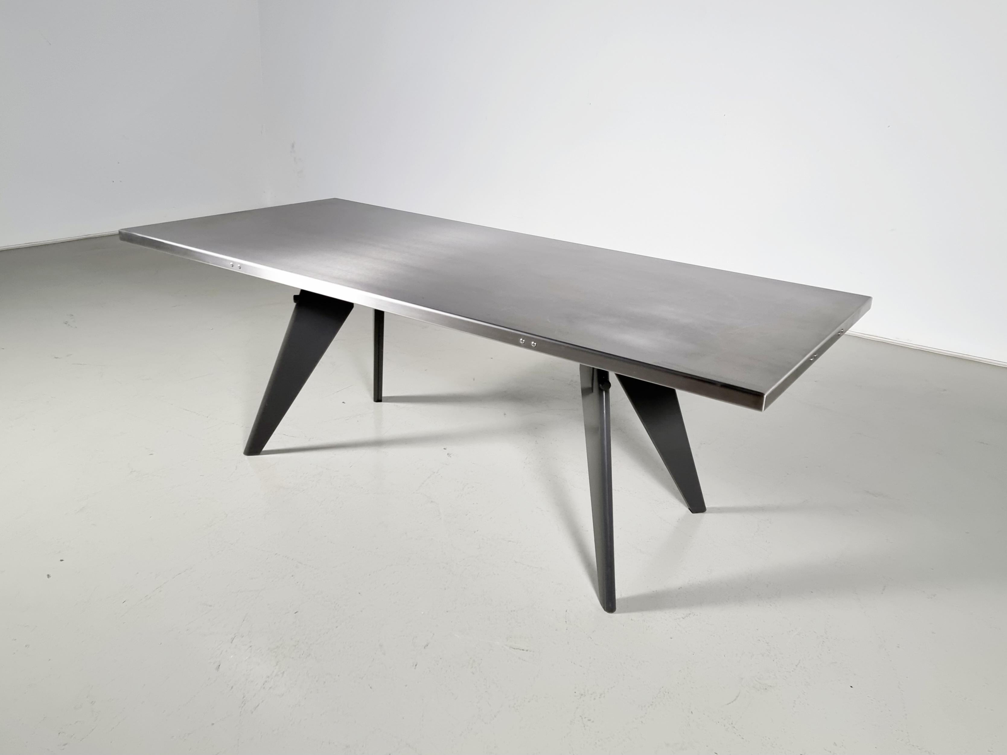 Jean Prouve by G-Star Raw for Vitra S.A.M. Tropique Table with matching chairs 1