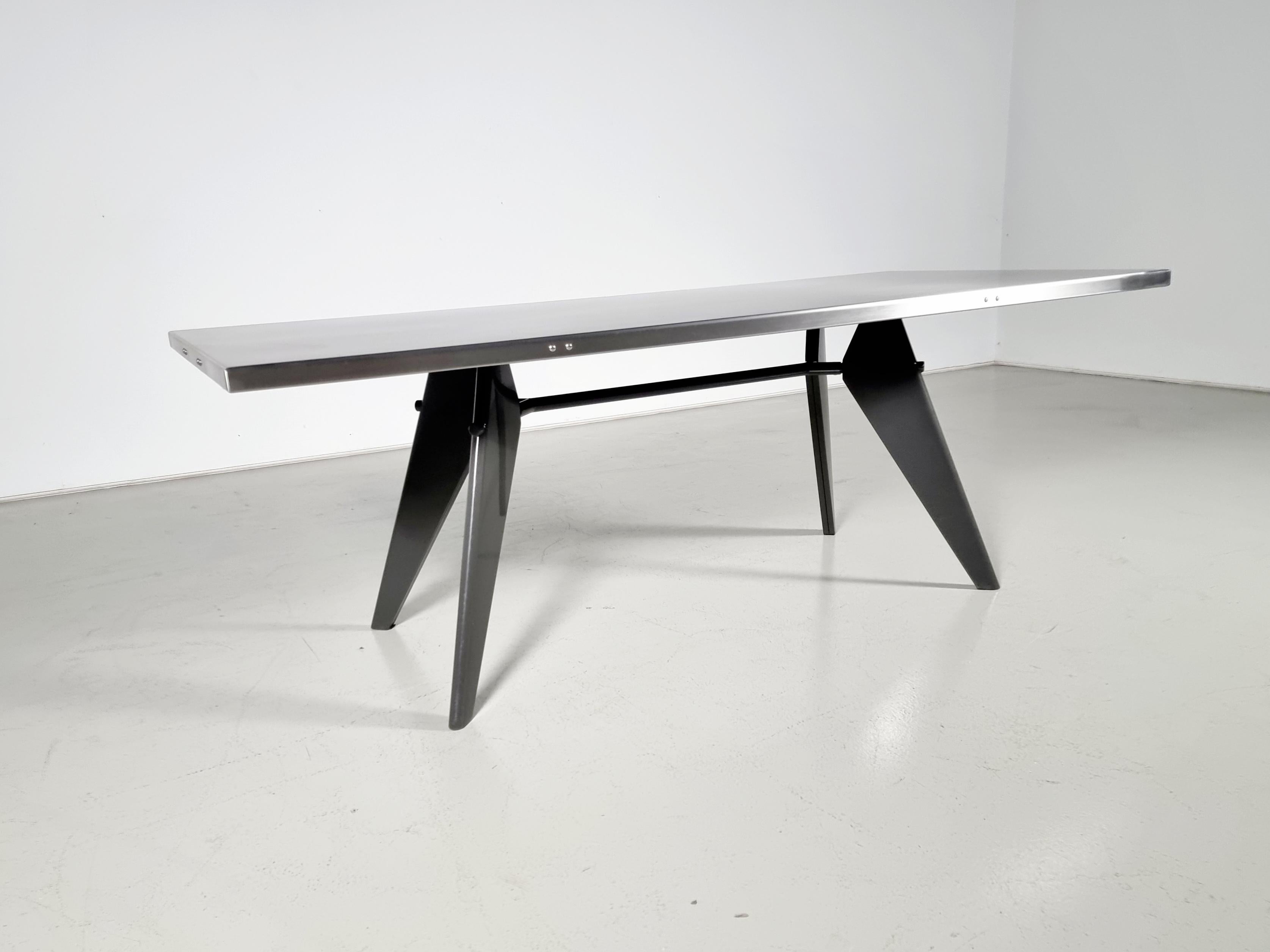 Steel Jean Prouve by G-Star Raw for Vitra S.A.M. Tropique Table with matching chairs For Sale
