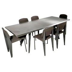 Vintage Jean Prouve by G-Star Raw for Vitra S.A.M. Tropique Table with matching chairs