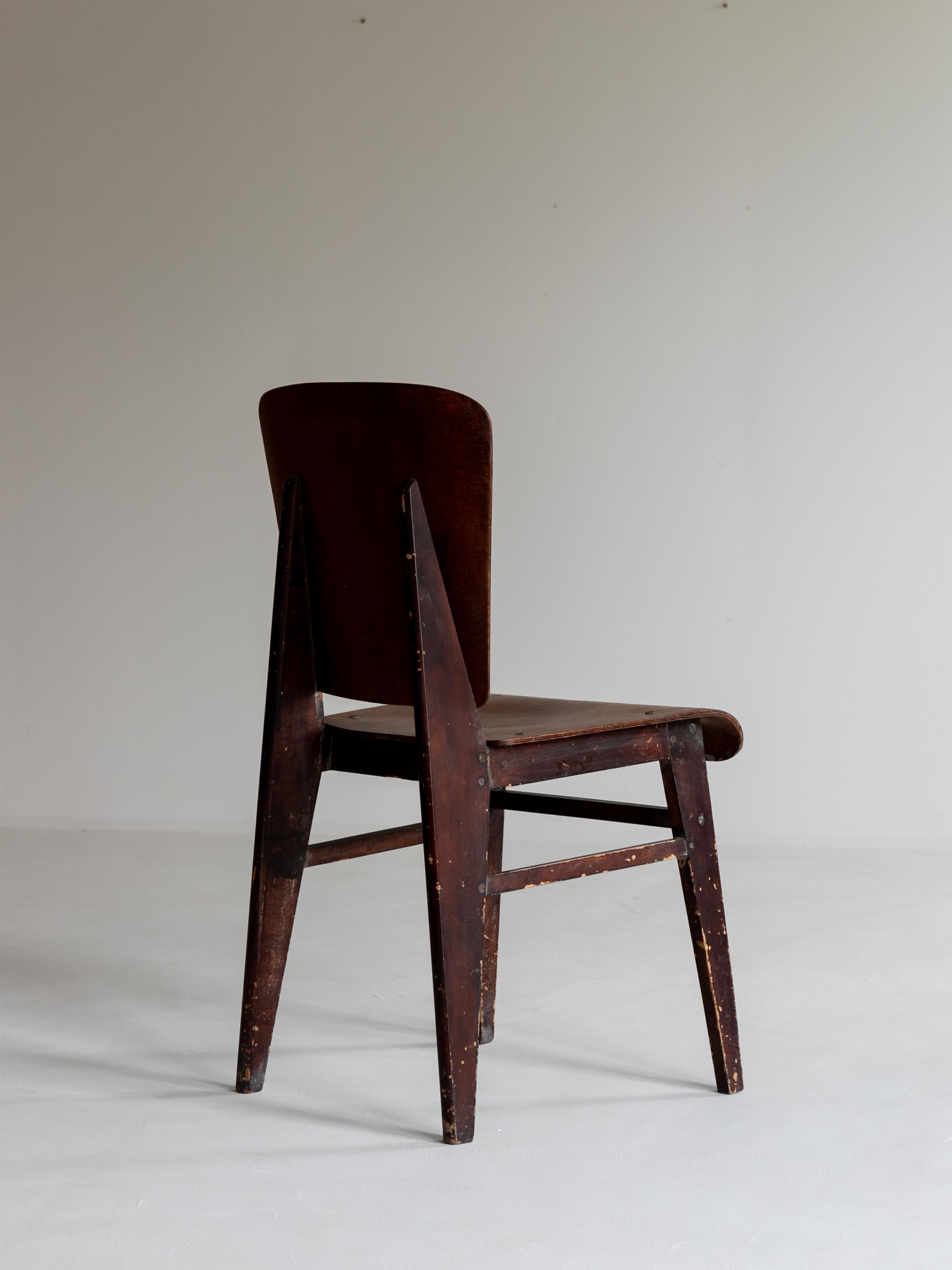 Mid-20th Century Jean Prouve Chair from Vauconsant For Sale