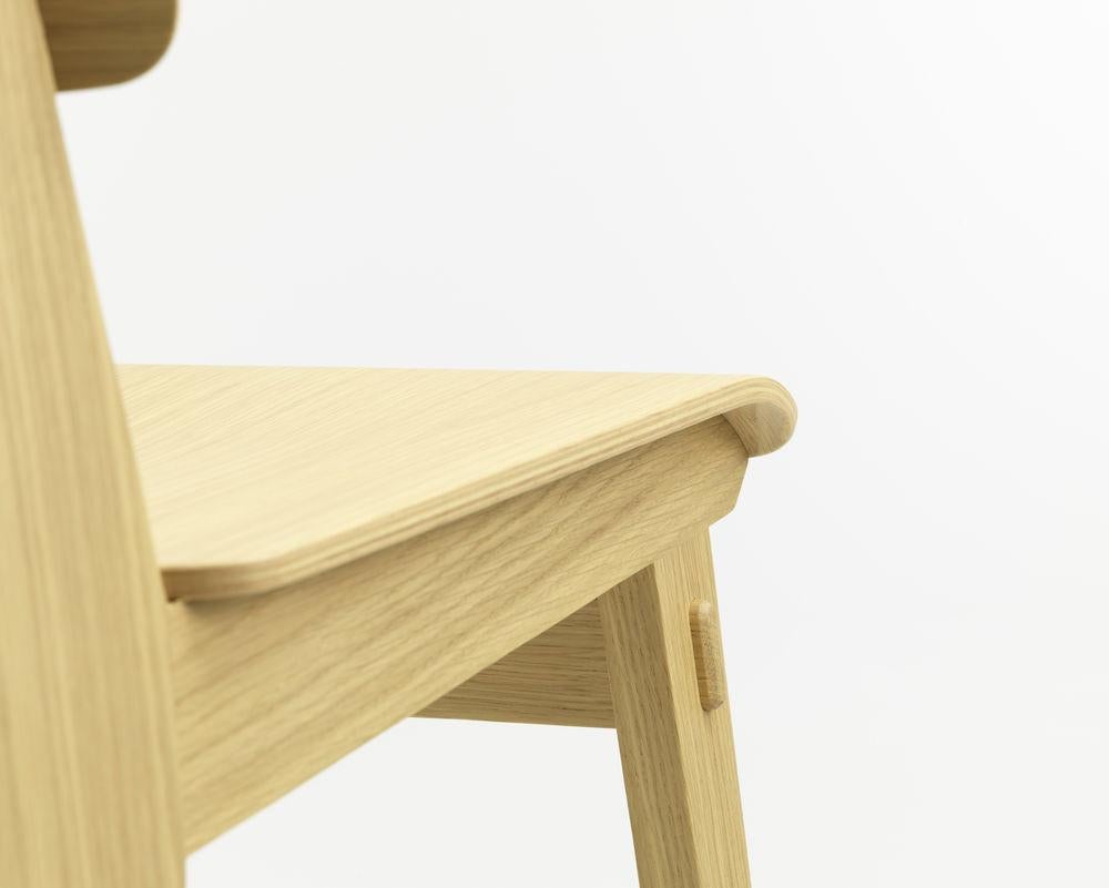 French Jean Prouvé 'Chaise Tout Bois' Chair in Natural Oak for Vitra