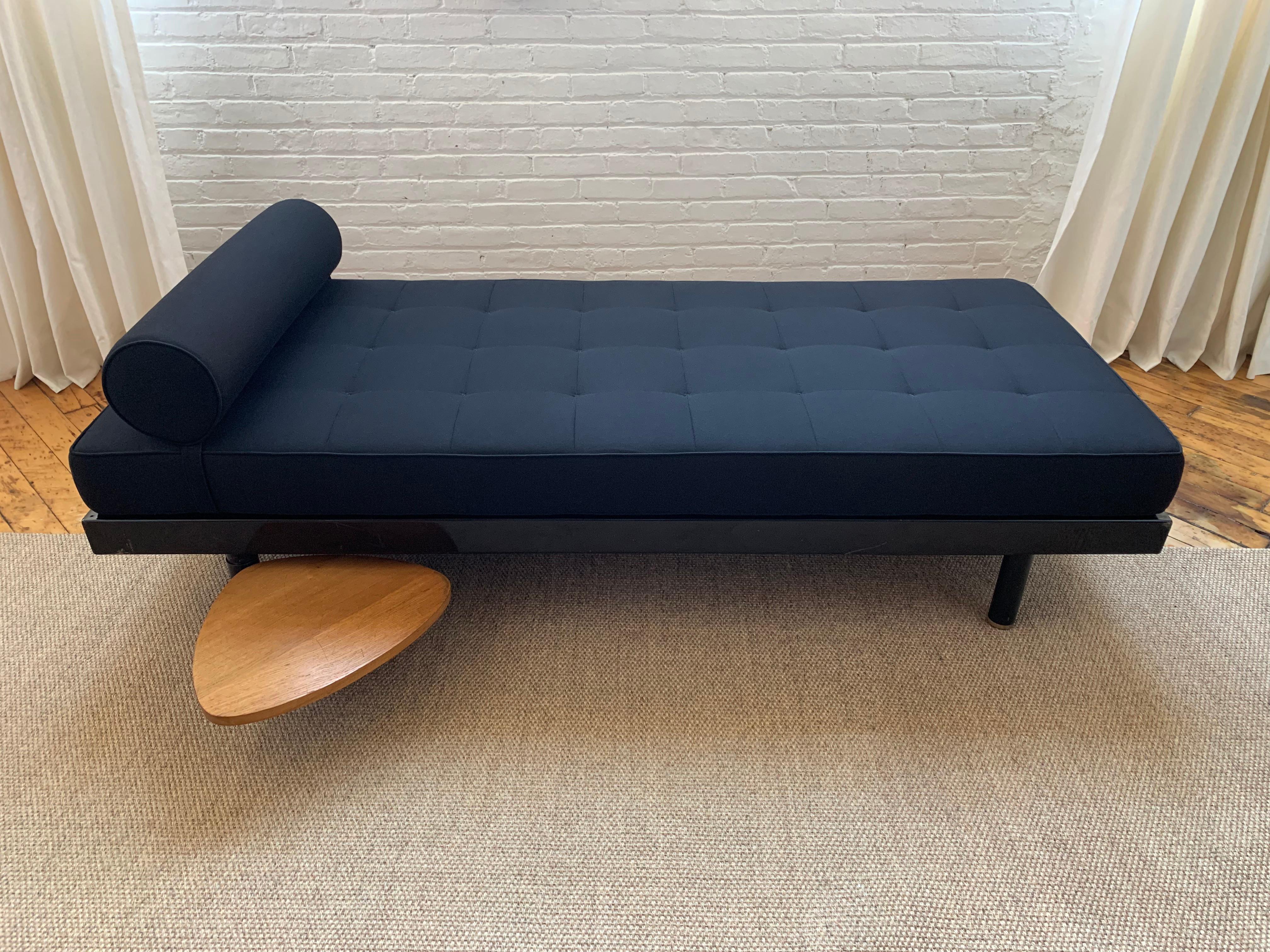 A beautiful example of a 'Antony' bed, model no.450, designed by Jean Prouvé & Charlotte Perriand for the Cité Universitaire, Antony, circa 1954. Manufactured by Les Ateliers Jean Prouvé


