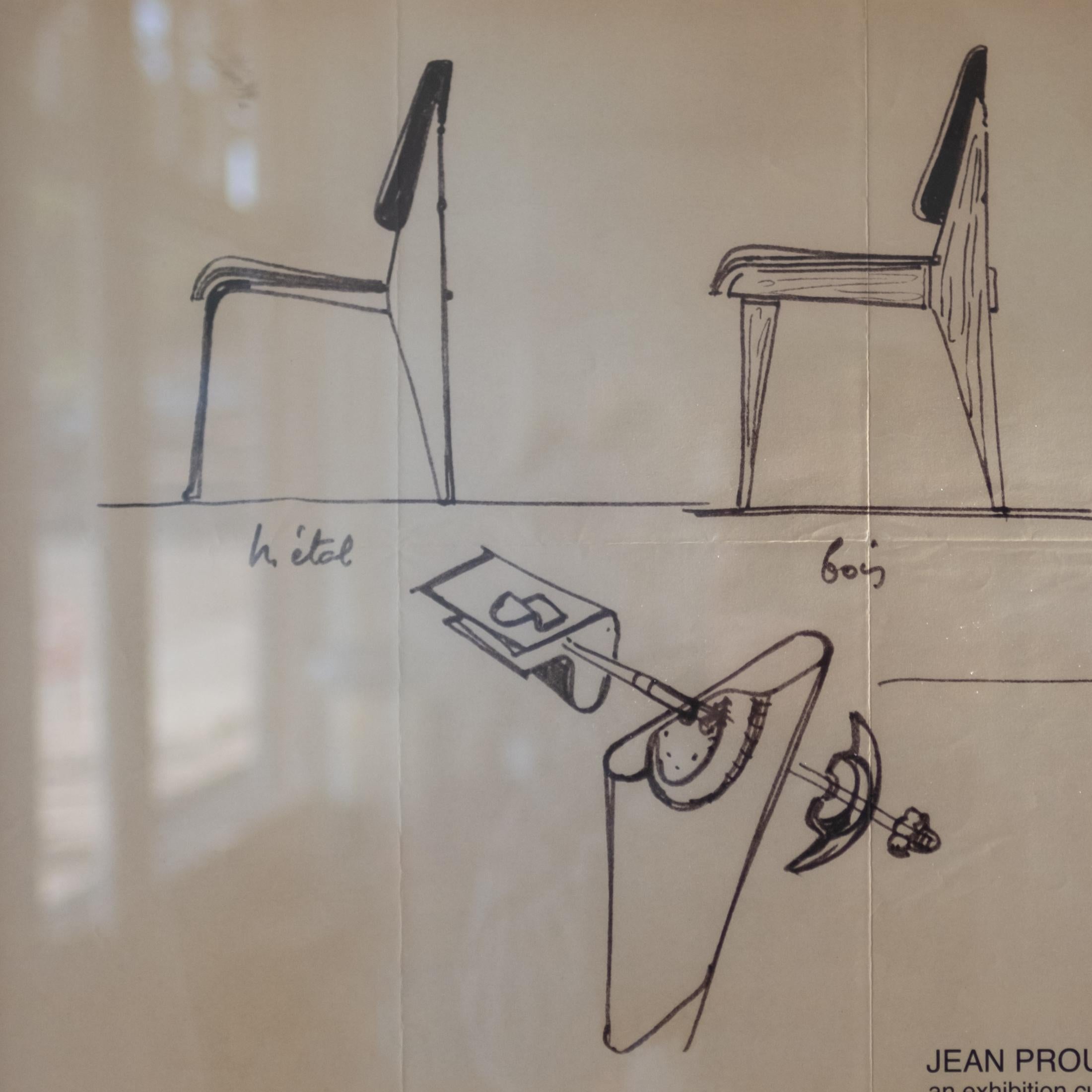 Mid-Century Modern Jean Prouvé, Charlotte Perriand Le Corbusier Comme des Garçons Affiche de l'exposition