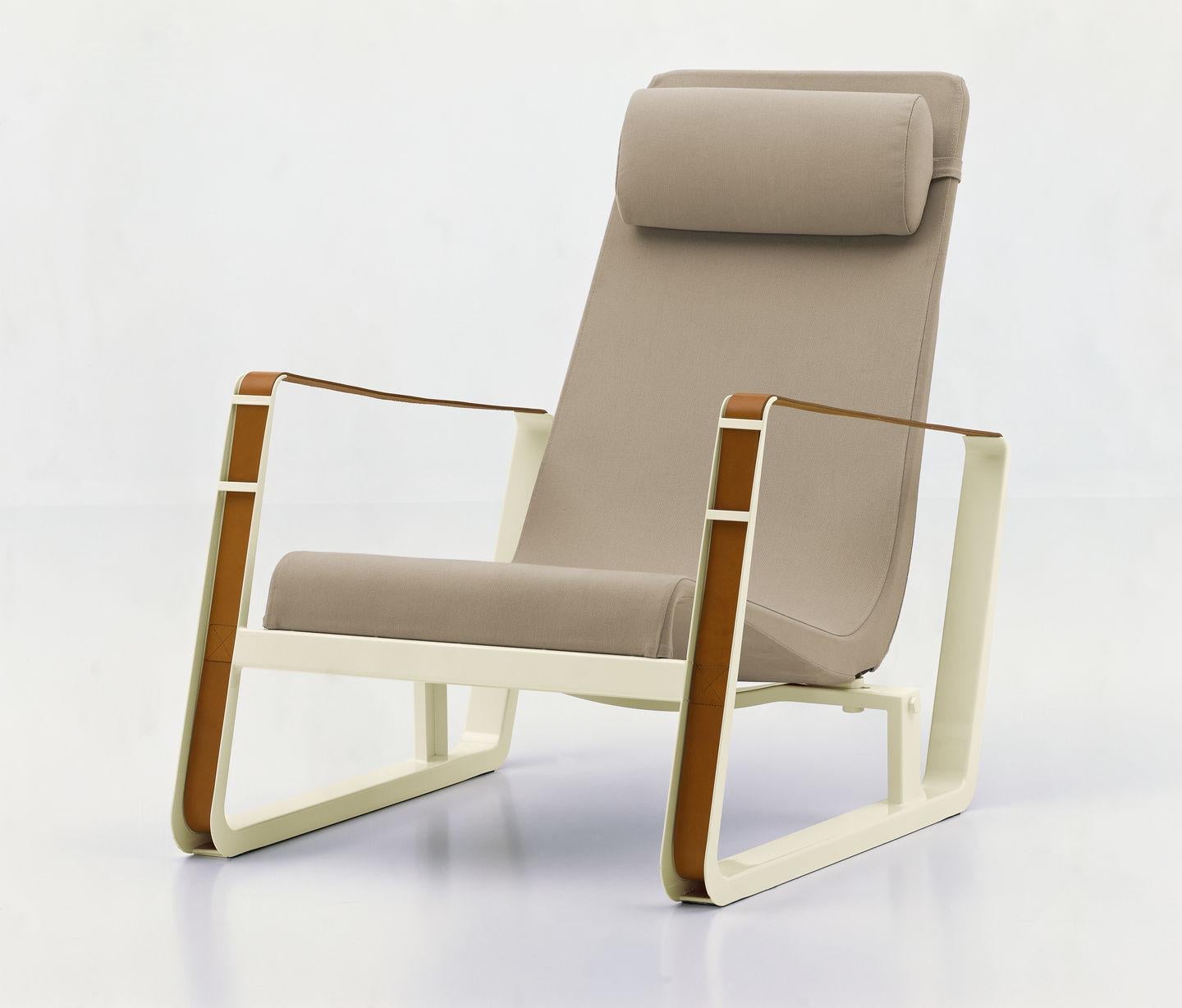 Armchair designed by Jean Prouvé in 194130.
Manufactured by Vitra, Switzerland.

Designed for a competition to furnish the student residence halls at the Cité Universitaire in Nancy, the Cité armchair is one of Jean Prouvé's early masterpieces.