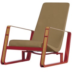 Jean Prouvé Cité Stuhl in Beige und Rot für Vitra