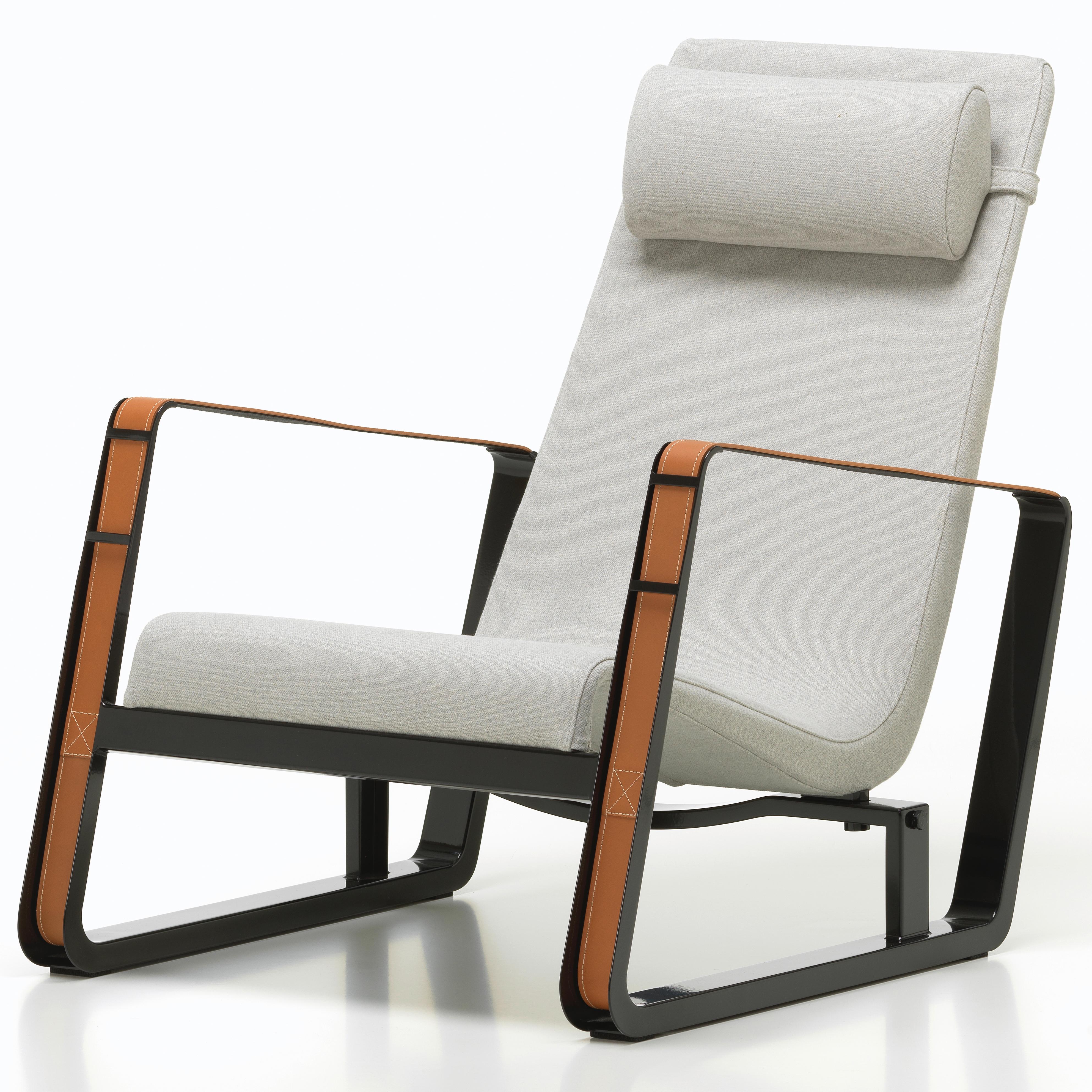 Jean Prouvé Cité Lounge Chair in Light Gray and Ecru for Vitra 11