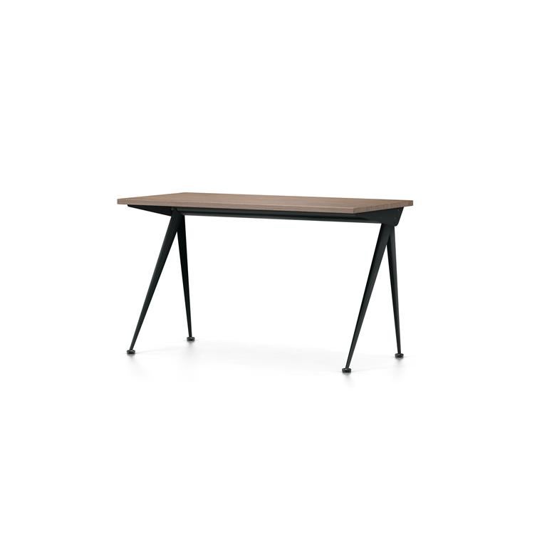 Powder-Coated Jean Prouvé Compas Direction Desk in Natural Oak and Black Metal for Vitra For Sale