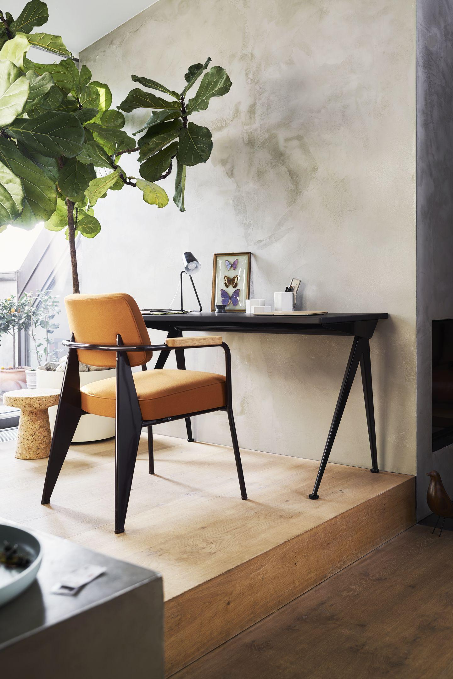 Contemporary Jean Prouvé Compas Direction Desk in Wood and Metal by Vitra