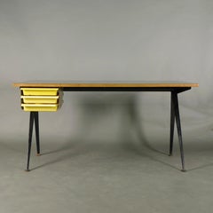 Jean Prouve Compas Writing Desk, with original Perriand drawers, circa 1950