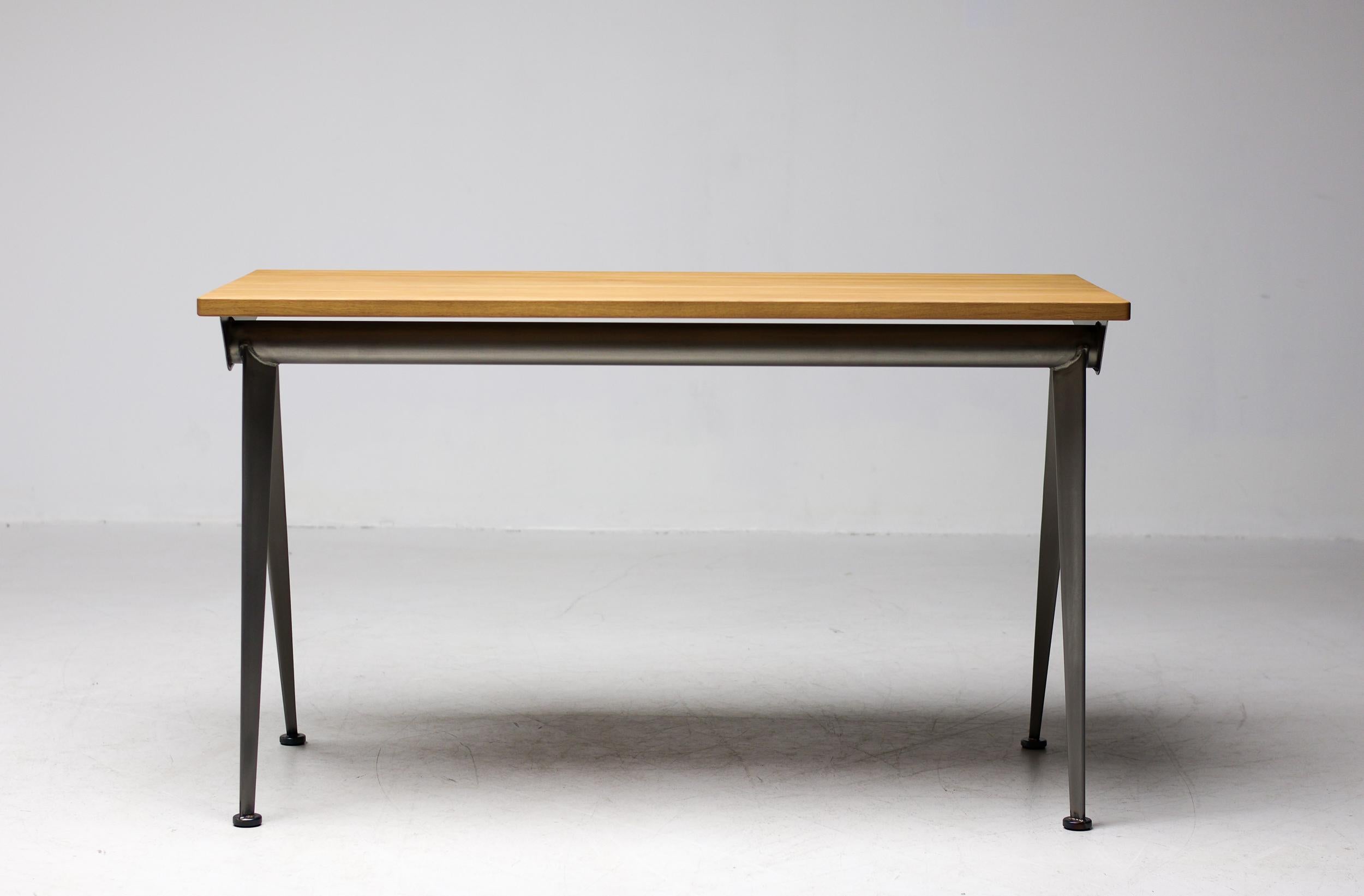 Jean Prouvé Compass Direction Desk Limited RAW Steel and Natural Oak by Vitra 1