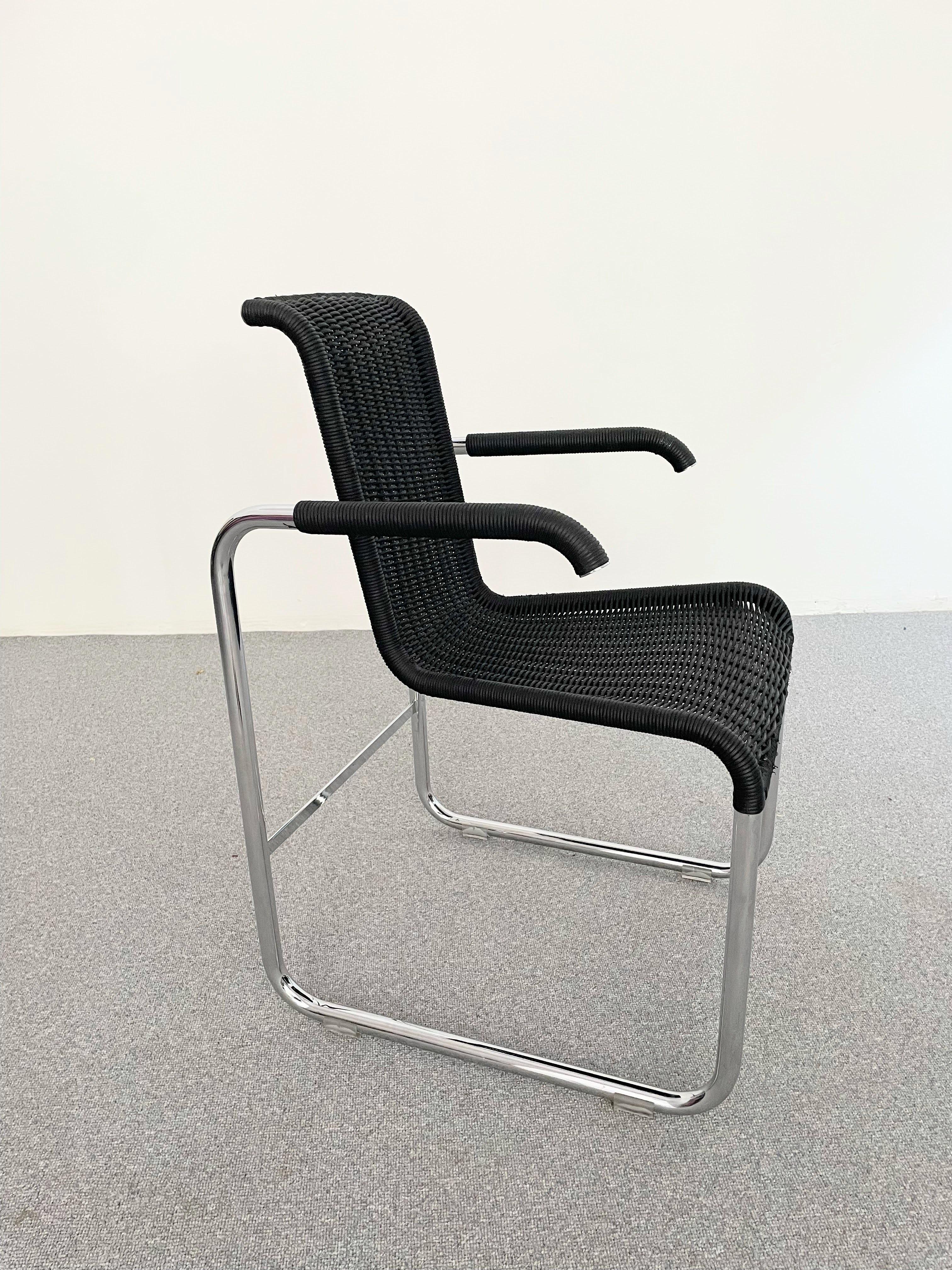 Jean Prouvé D20 Wicker Chair for Tecta Germany, 1980s 3