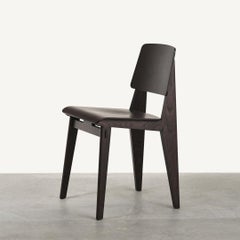 Jean Prouvé Dark-Stained Oak Chaise Tout Bois Chair by Vitra