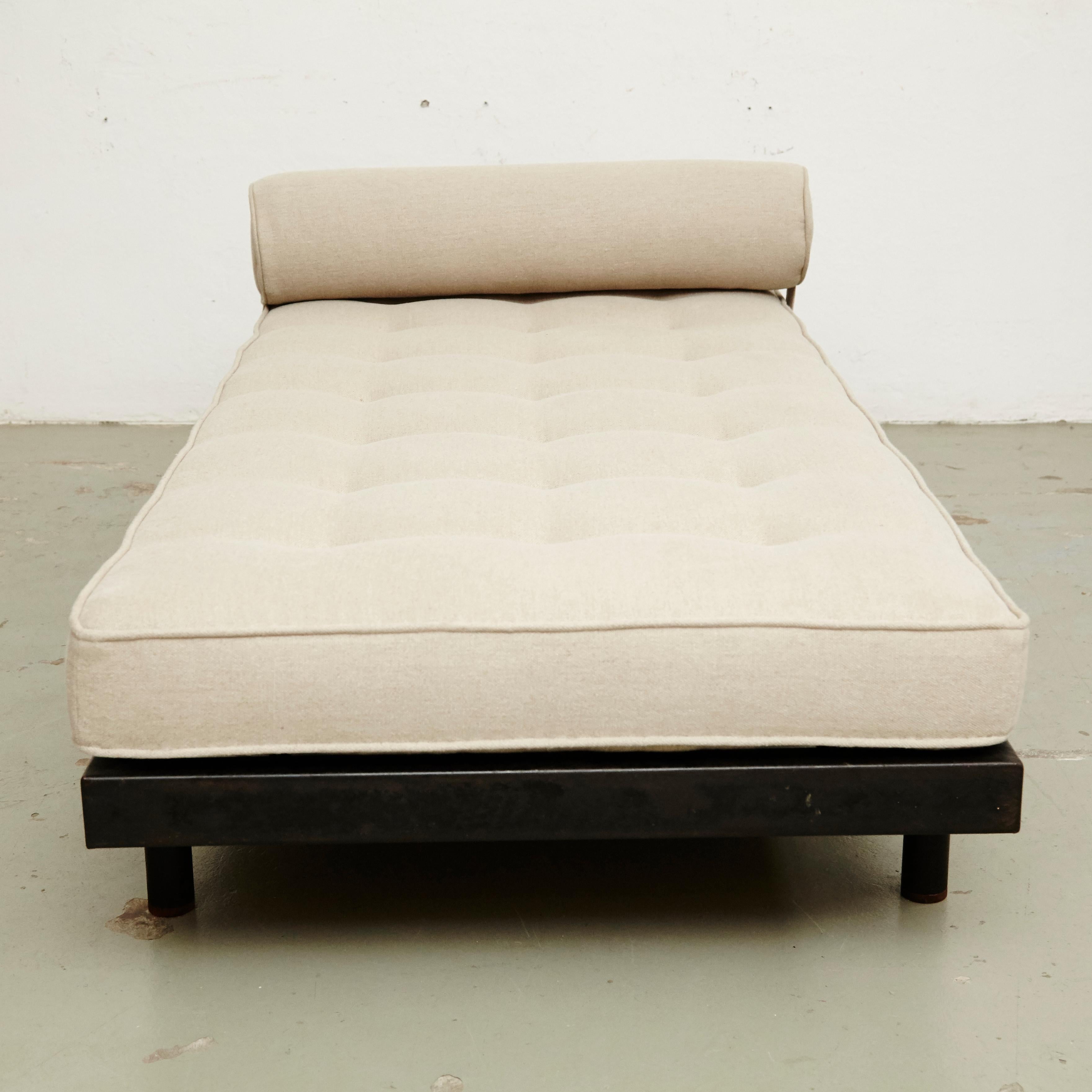 Mid-Century Modern Jean Prouve Daybed in Black Metal, circa 1950
