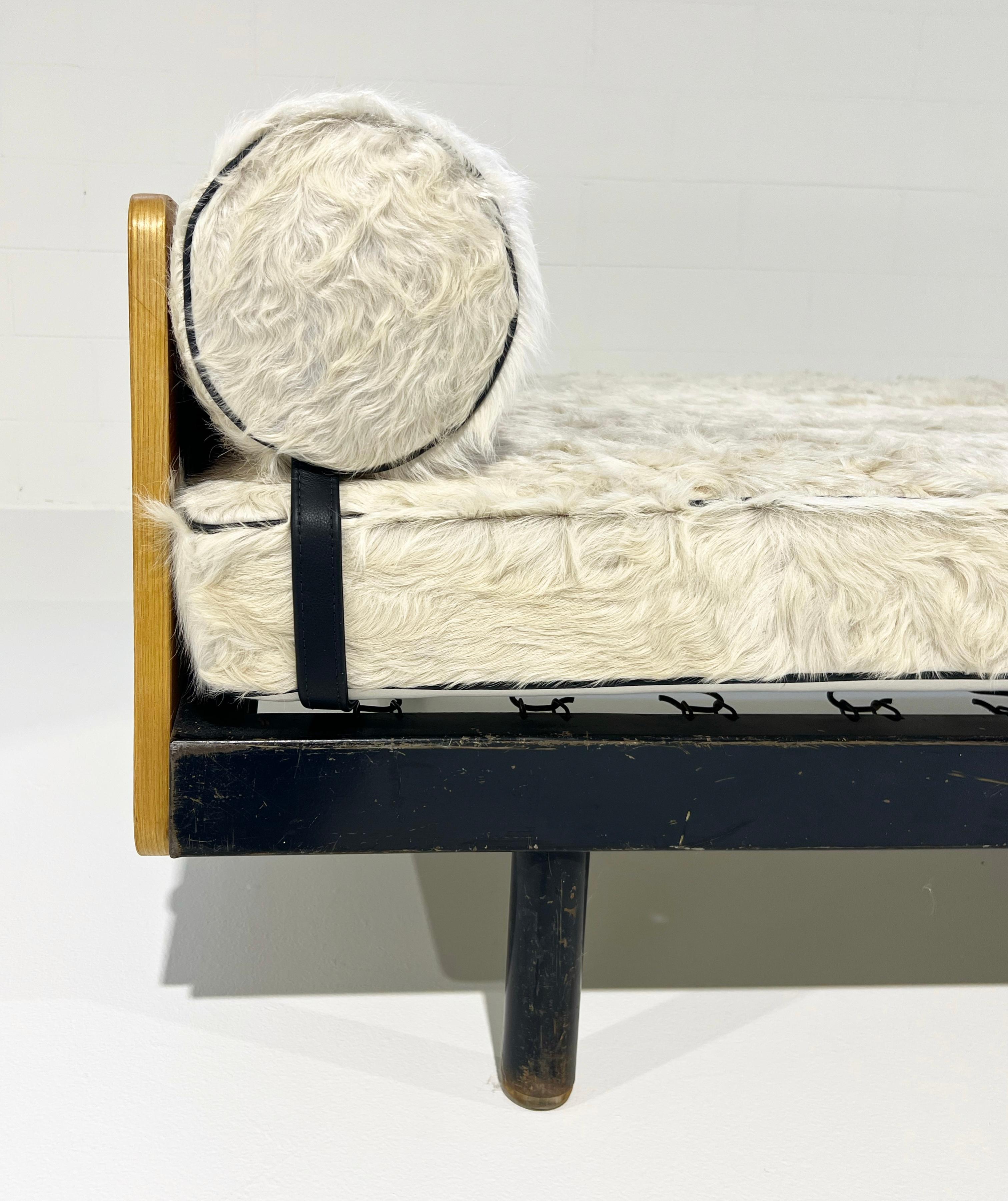 Jean Prouvé Daybed with Custom Cushion in Brazilian Cowhide 8