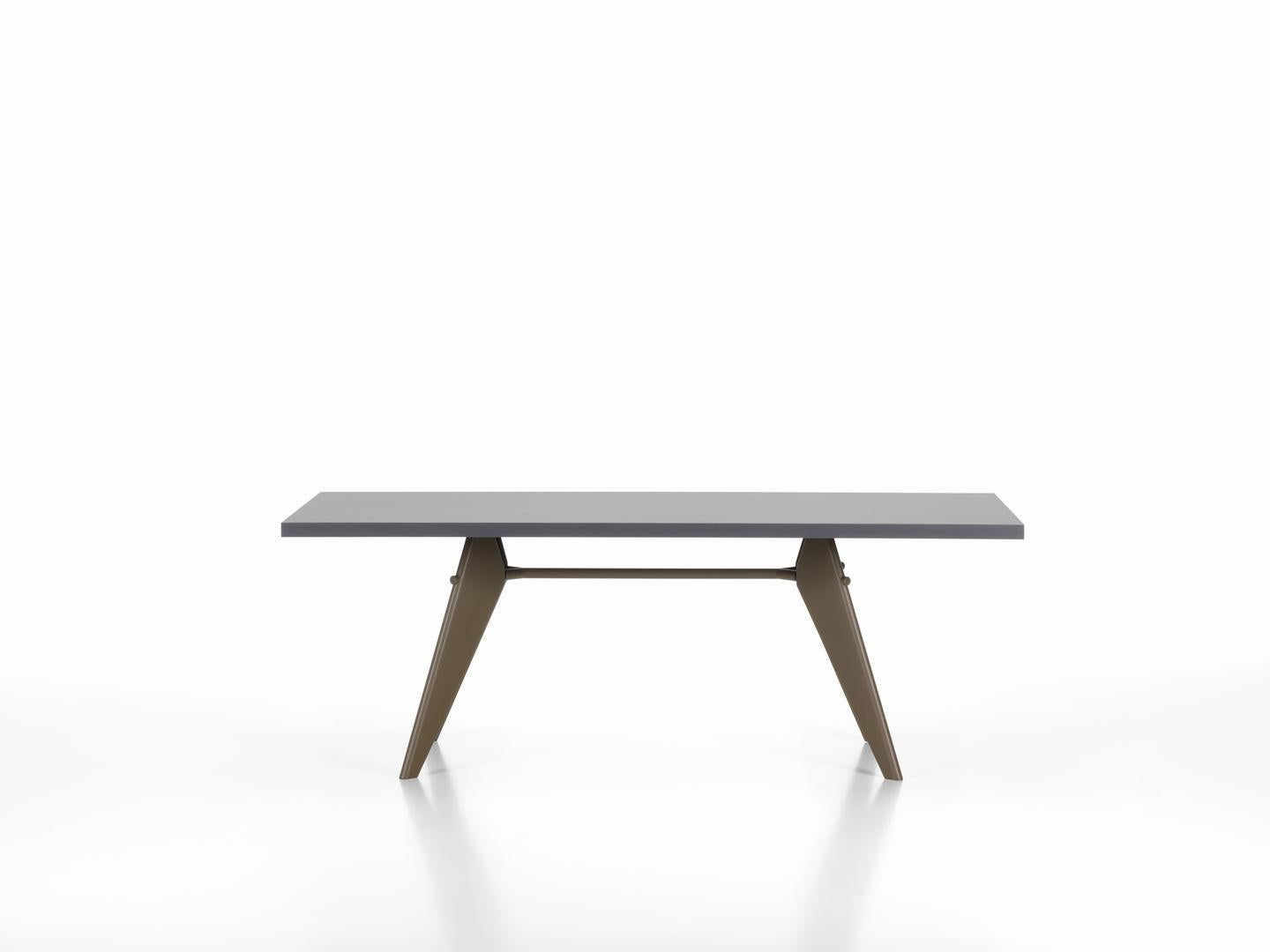 Mid-Century Modern Jean Prouvé EM Table in HPL and Steel by Vitra 