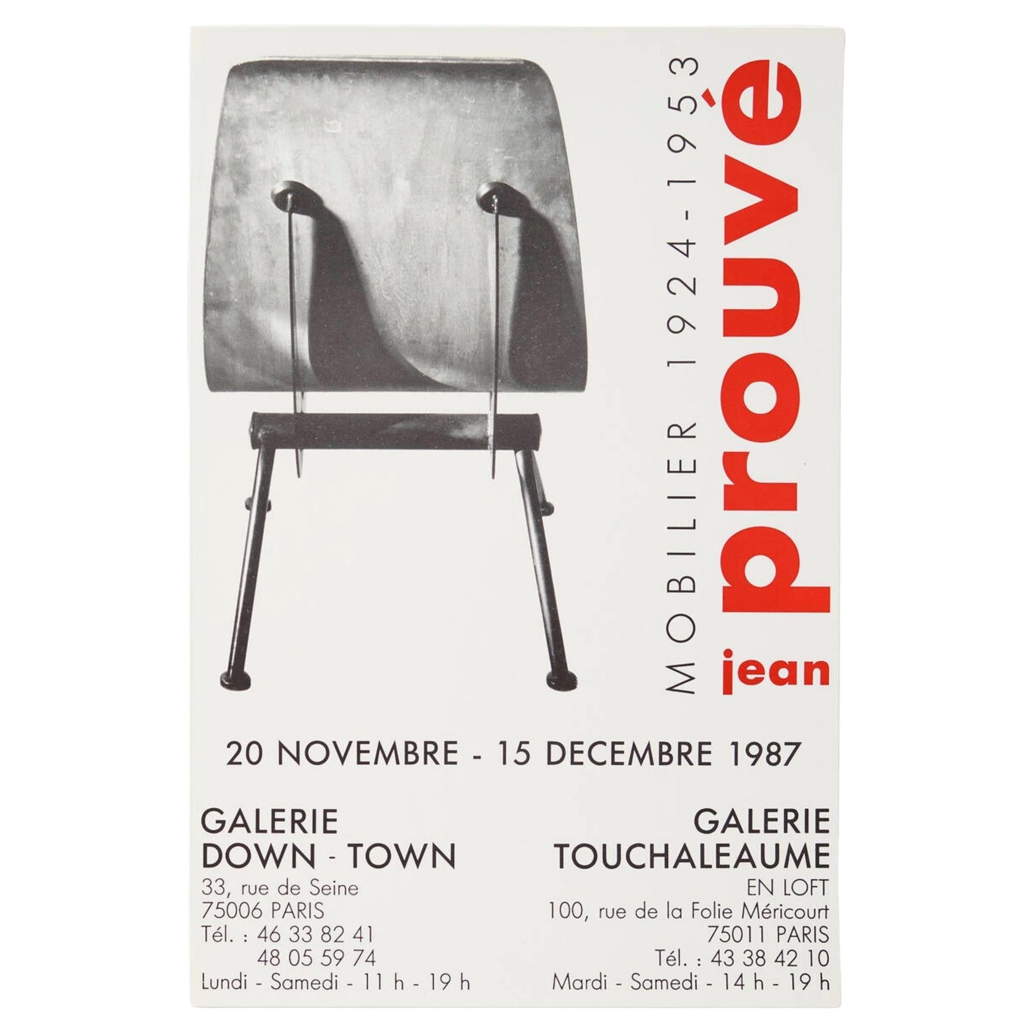 Jean Prouvé Exhibition Posters, set of Five, Important Provenance 1982-2001 For Sale